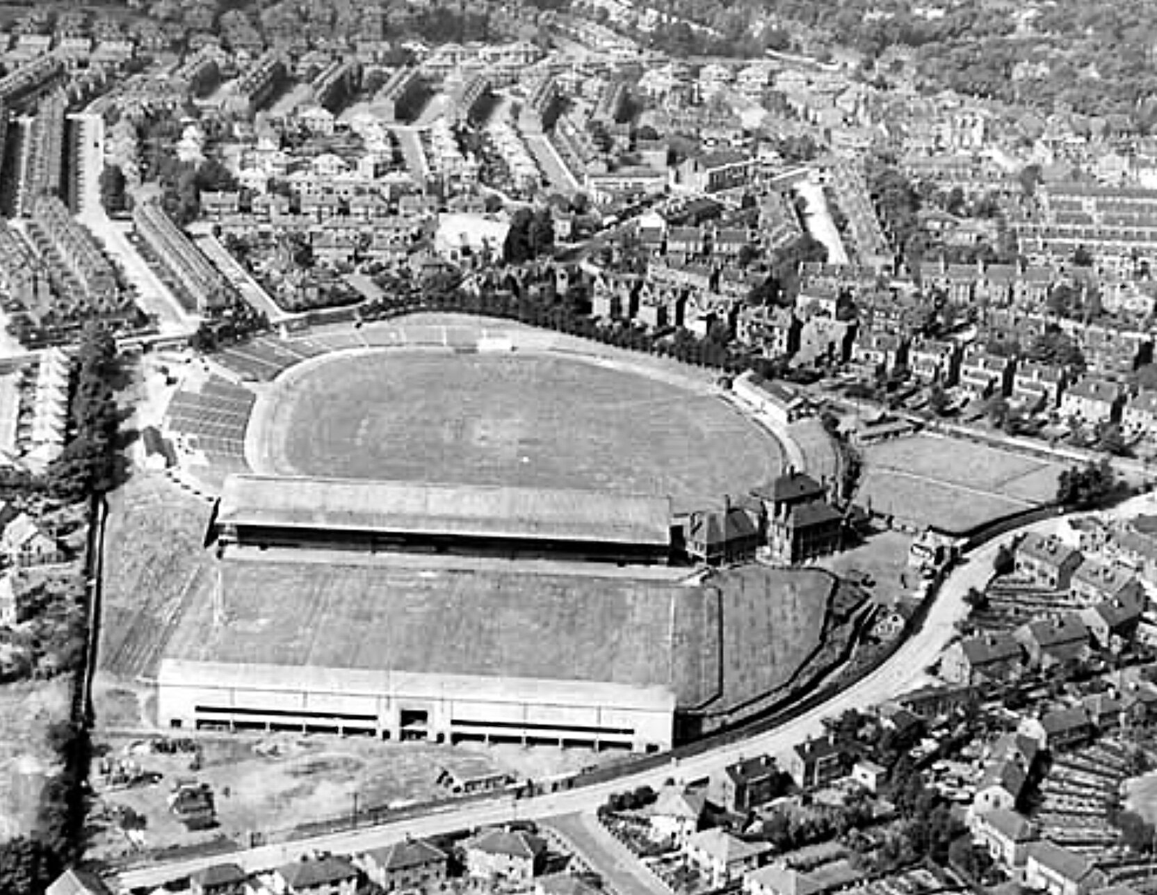 Aerial View of Headingley Stadium, 1947  