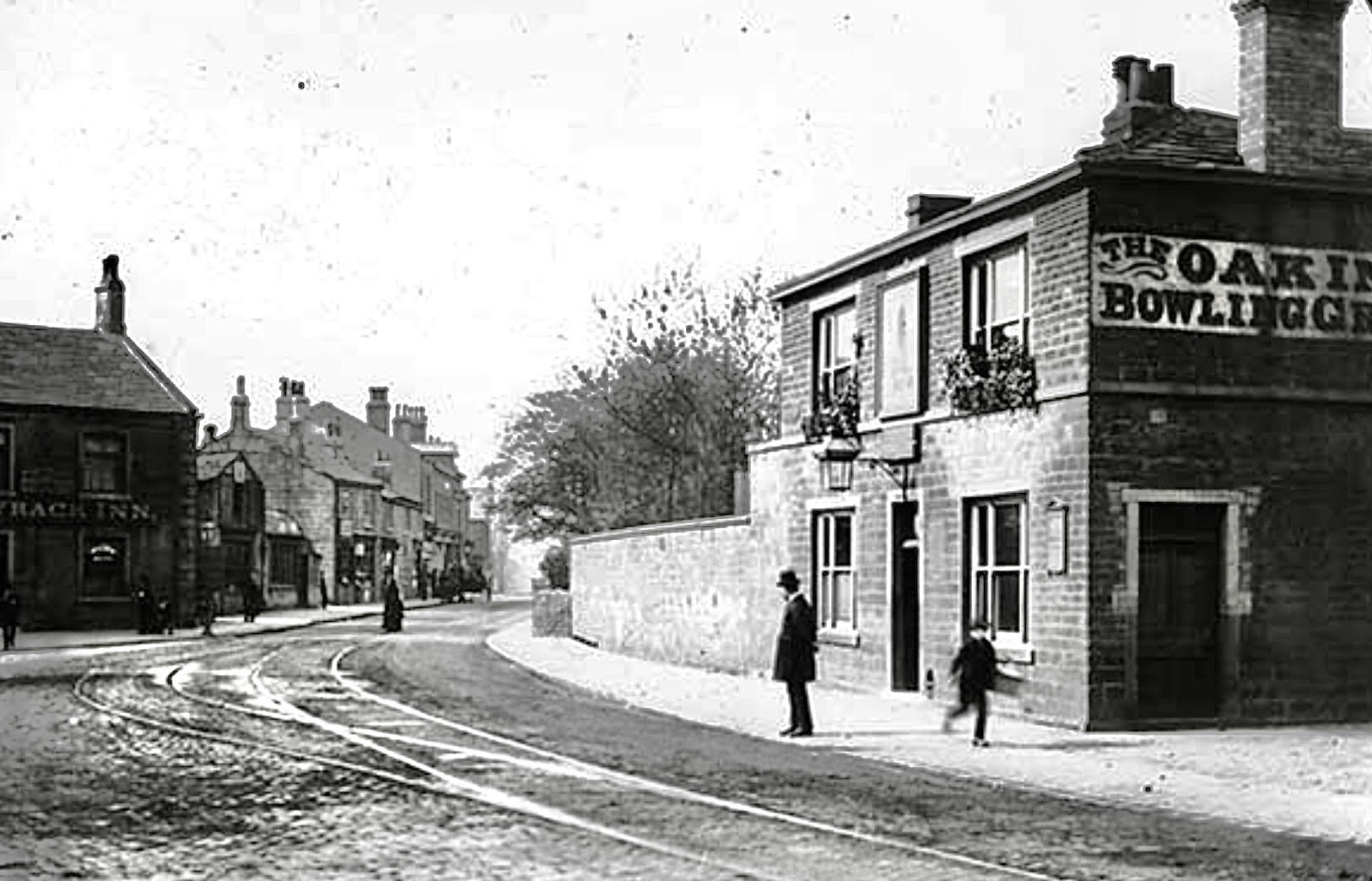 Otley Road and the Oak Inn, undated
