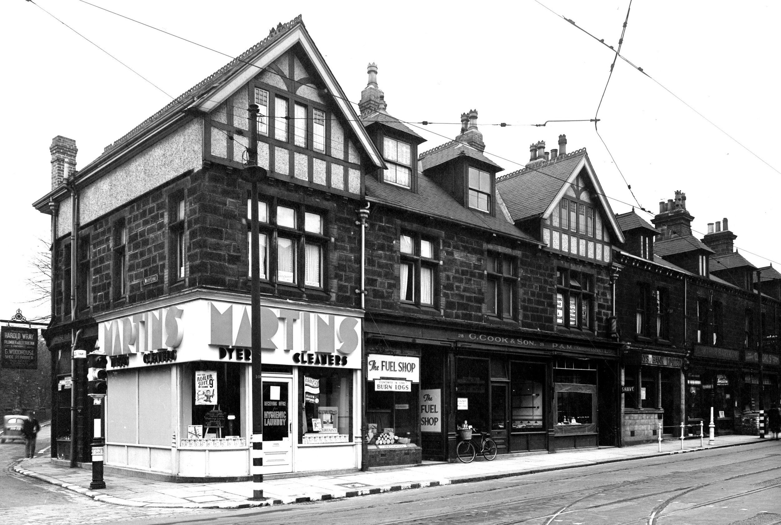 Wood Lane junction, Otley Road, 1950s