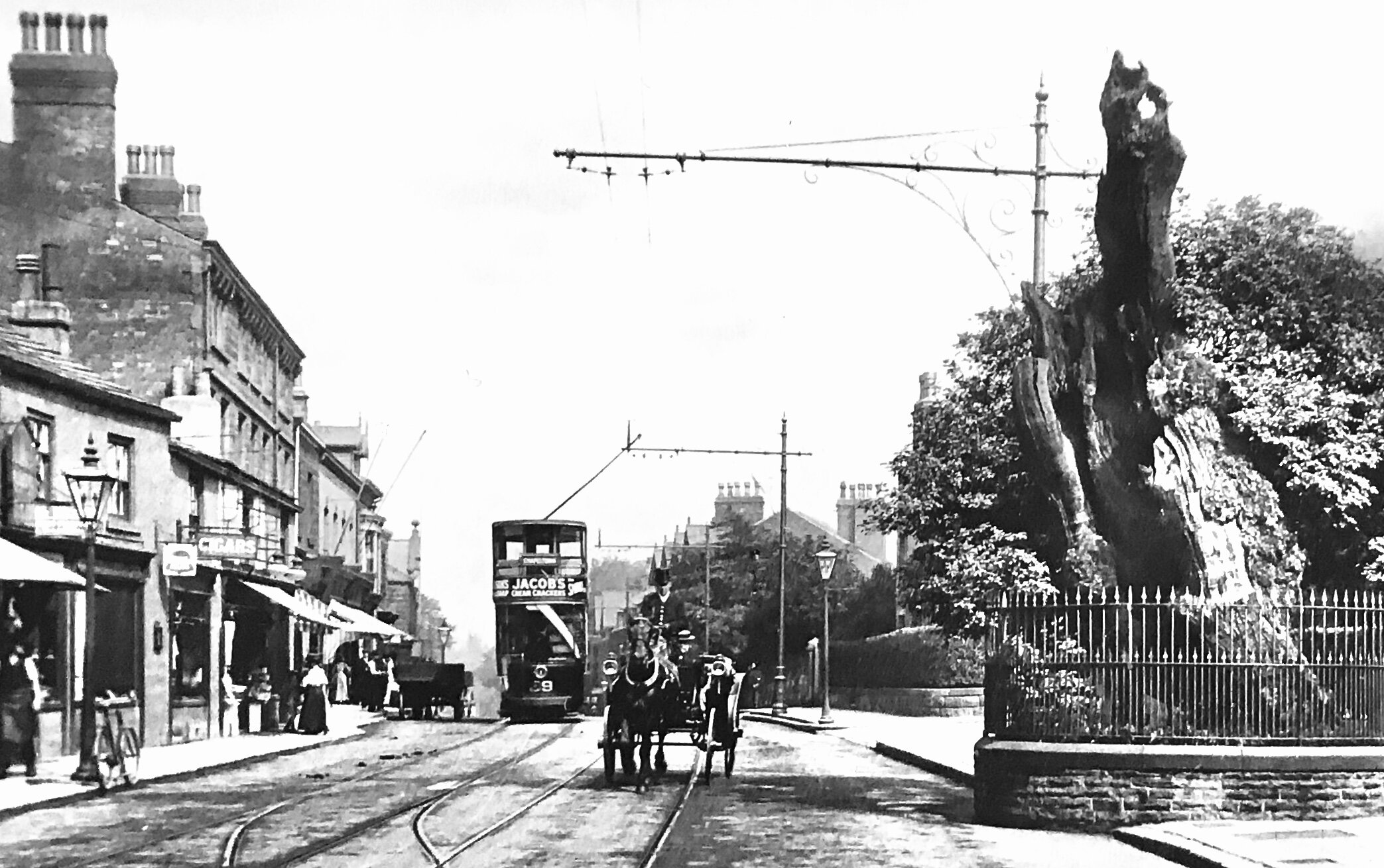Shire Oak and Otley Road, circa 1890