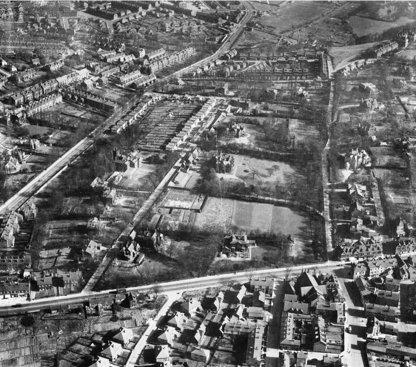 Headingley Centre, with Wood Lane area beyond, 1948 © Historic England