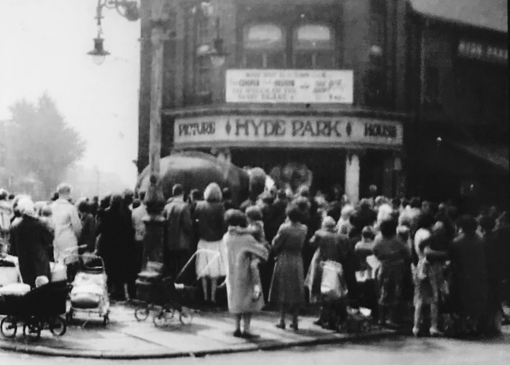 Elephant at Hyde Park Picture House, 1959