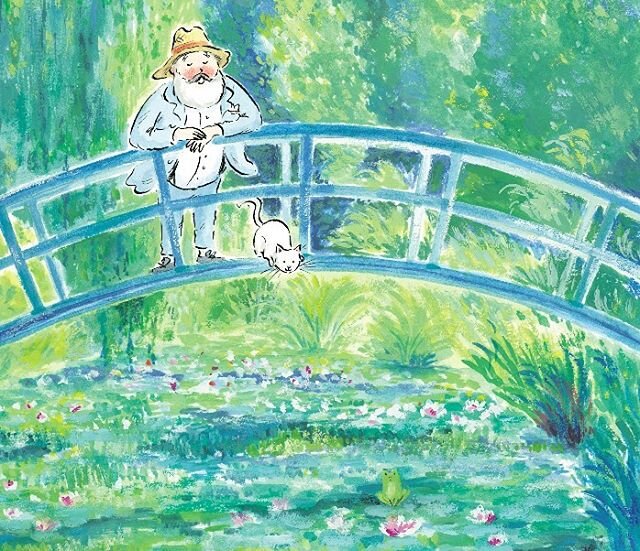 Another peek inside #Monetscat My picturebook with @lilymurraybooks out in a couple of weeks 🌿🎨 available to preorder from Hive or your local bookshop if they are still delivering. @lomartbooks @omarabooks