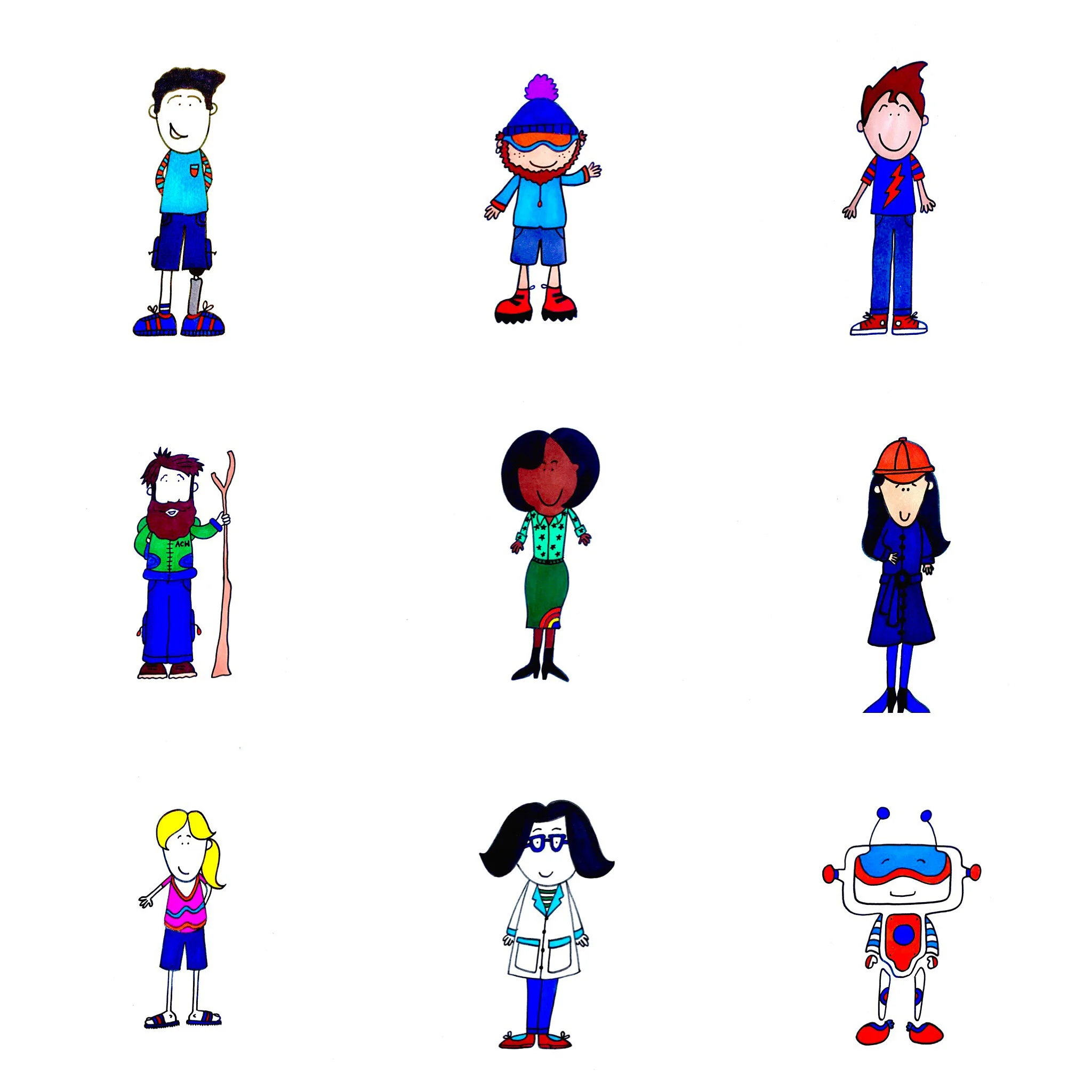 We are scientists! Characters for a brand new STEM activity book.