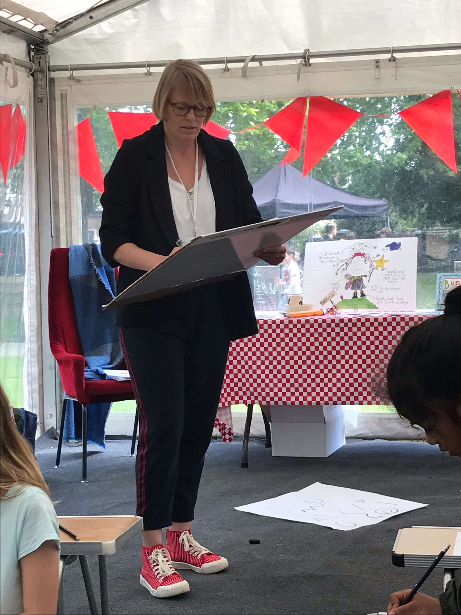 Drawing at the Barnes Children’s Literary Festival May 2019