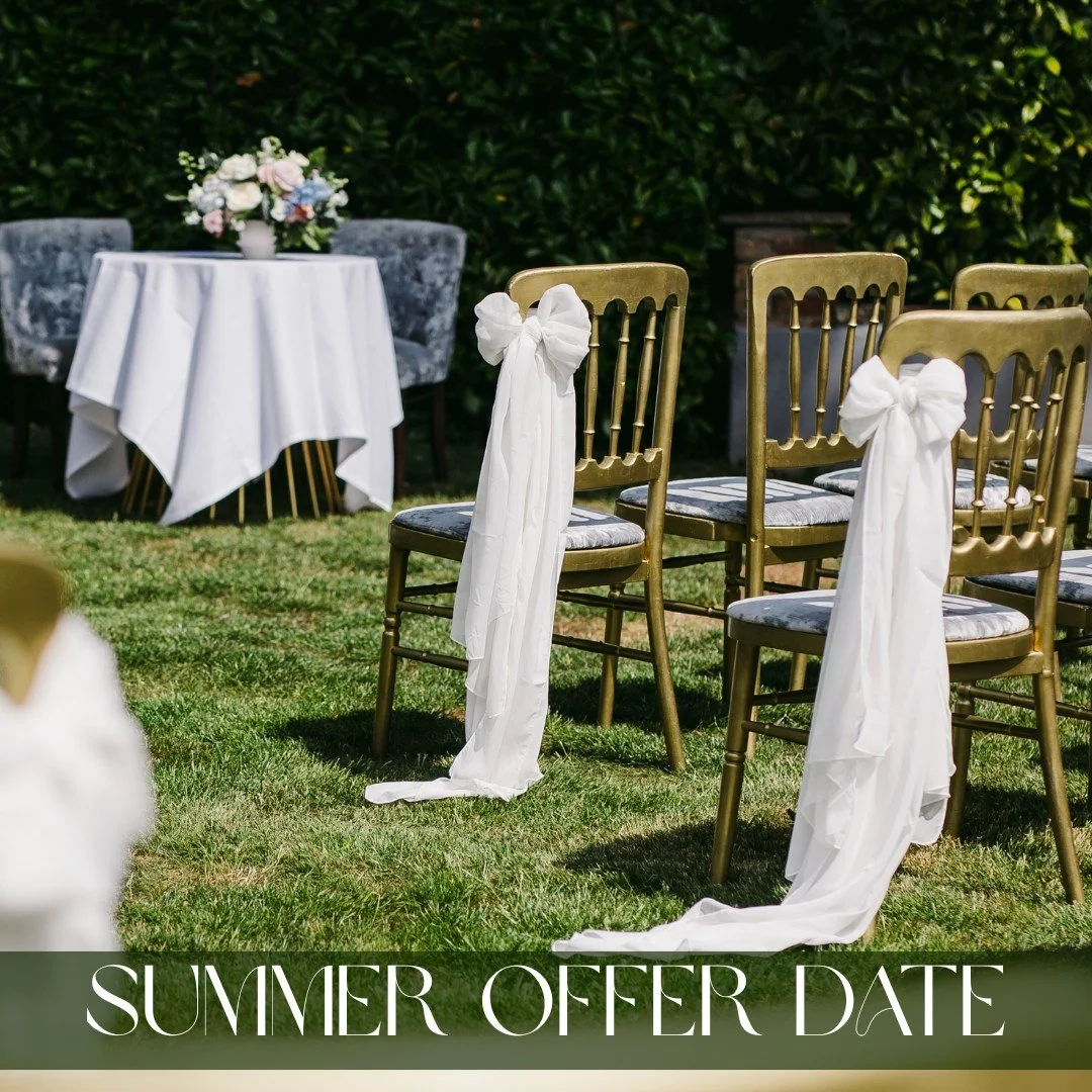 🌞 SUMMER WEDDING OFFER 🌞

Do you have a vision of your gorgeous summer wedding in the sunshine? We are releasing Saturday 18th July 2026 - and we&rsquo;re offering it at a special reduced rate of only &pound;6,995! 💍

What&rsquo;s included:
🏰 Exc