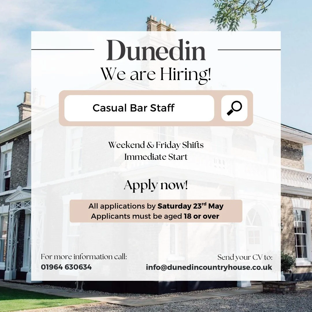 JOIN THE TEAM 💼

We&rsquo;re looking for friendly, reliable Casual Bar Staff to join our team for weekend &amp; Friday shifts with an immediate start available. 

📍 18+ applicants only
📍 Applications close Saturday 23rd May

📧 Send your CV to inf