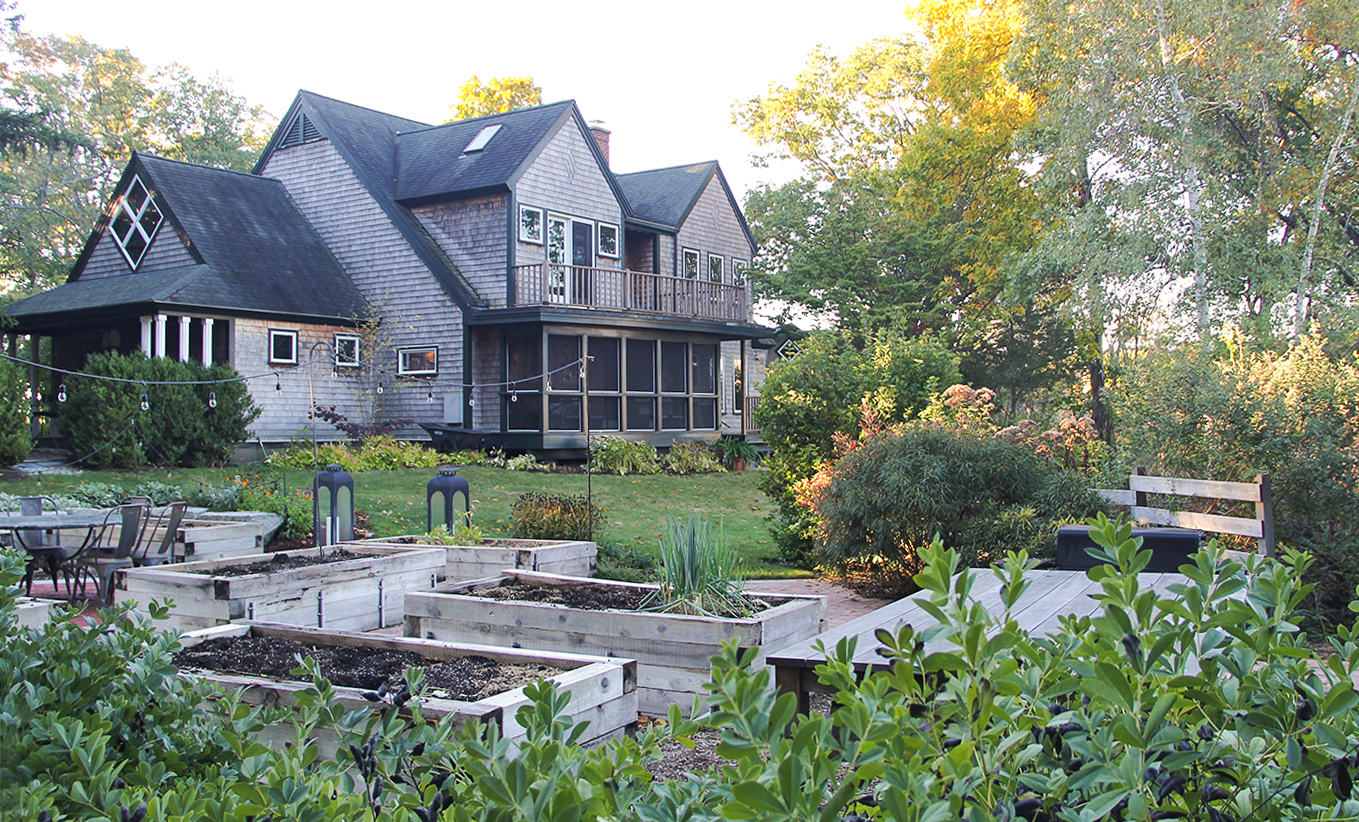 Rear view with garden and terrace