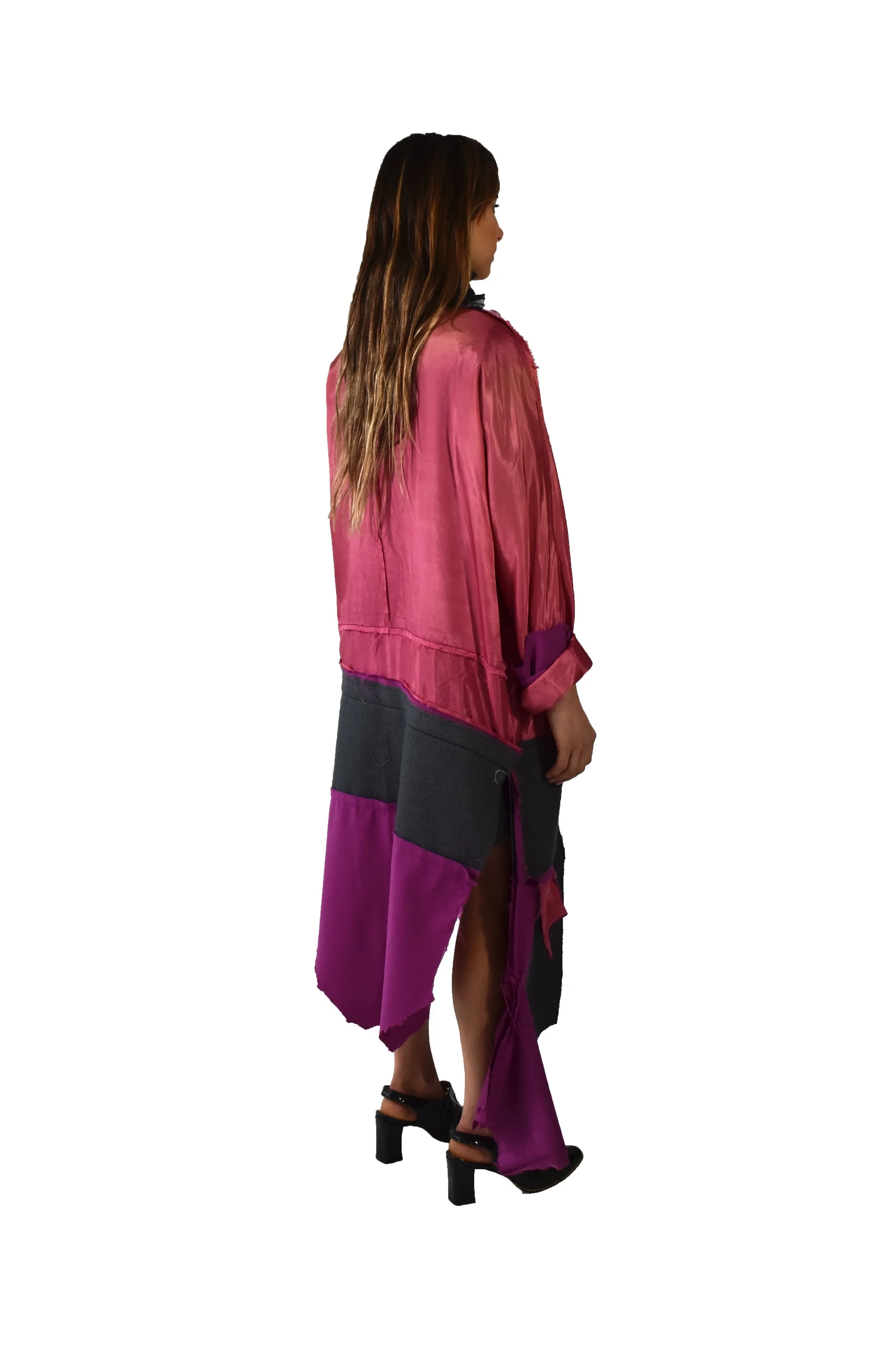 DECONSTRUCTED COLOR BLOCK BLAZER DRESS