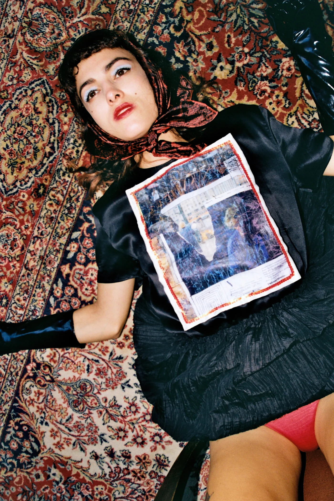 ‘SILKY COLLAGE BLACK TOP’ 0015