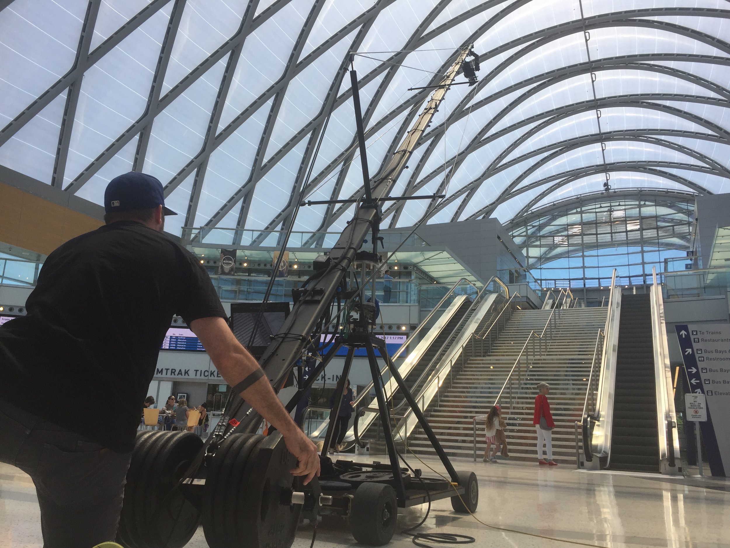 40 foot Jimmy Jib at ARTIC train station