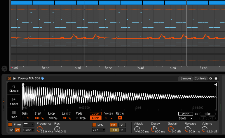 Glide your 808's in Ableton Live