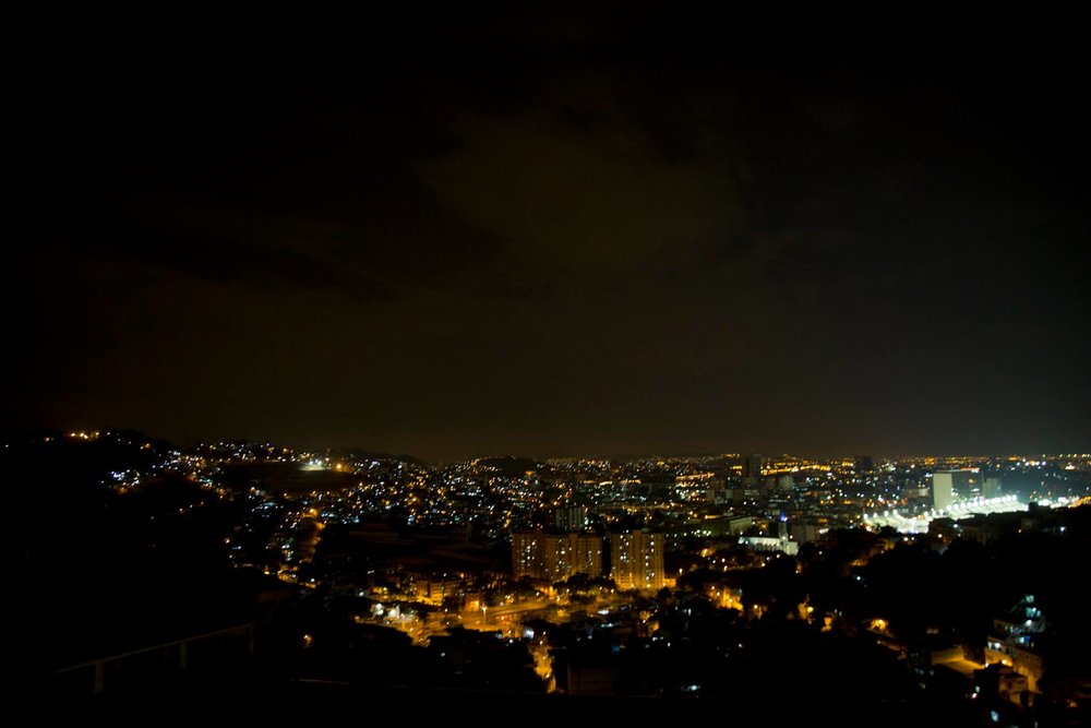 watching the sambadrome fireworks from the rooftop