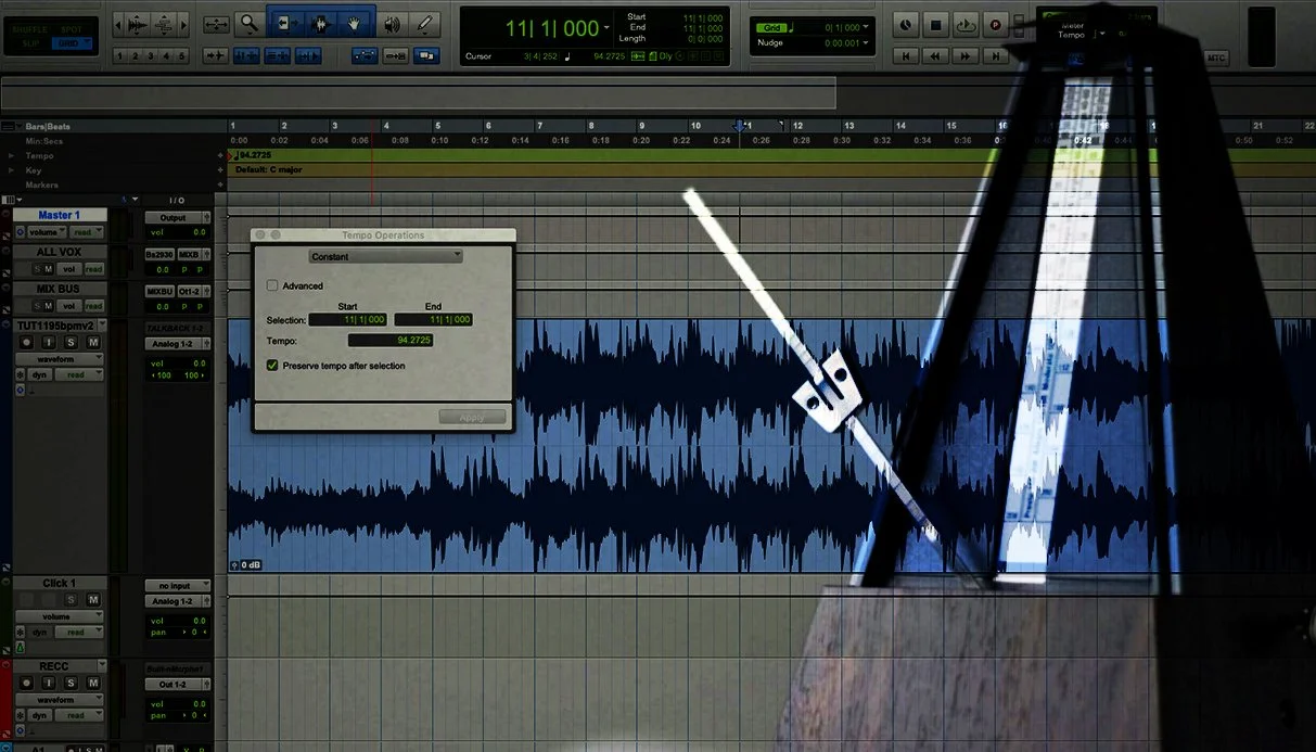 Finding the BPM in pro tools