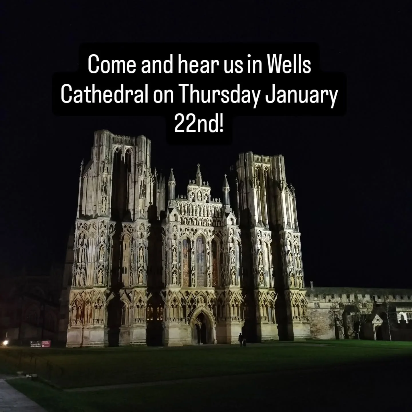 Our first concert of 2026 is our popular Candlemas plainchant programme on Thursday January 22nd in the beautiful surroundings of Wells Cathedral.

Come and experience an immersive evening of ethereal Gregorian plainchant for Candlemas, featuring ant