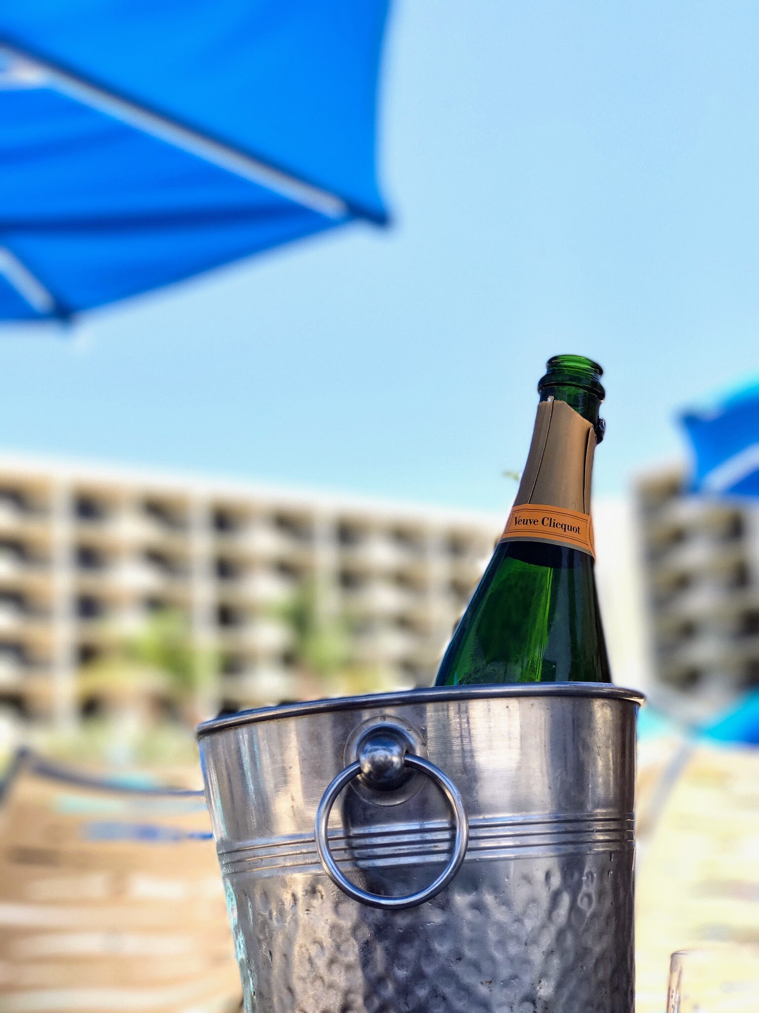 Champagne by the pool at JW Marriott Palm Desert