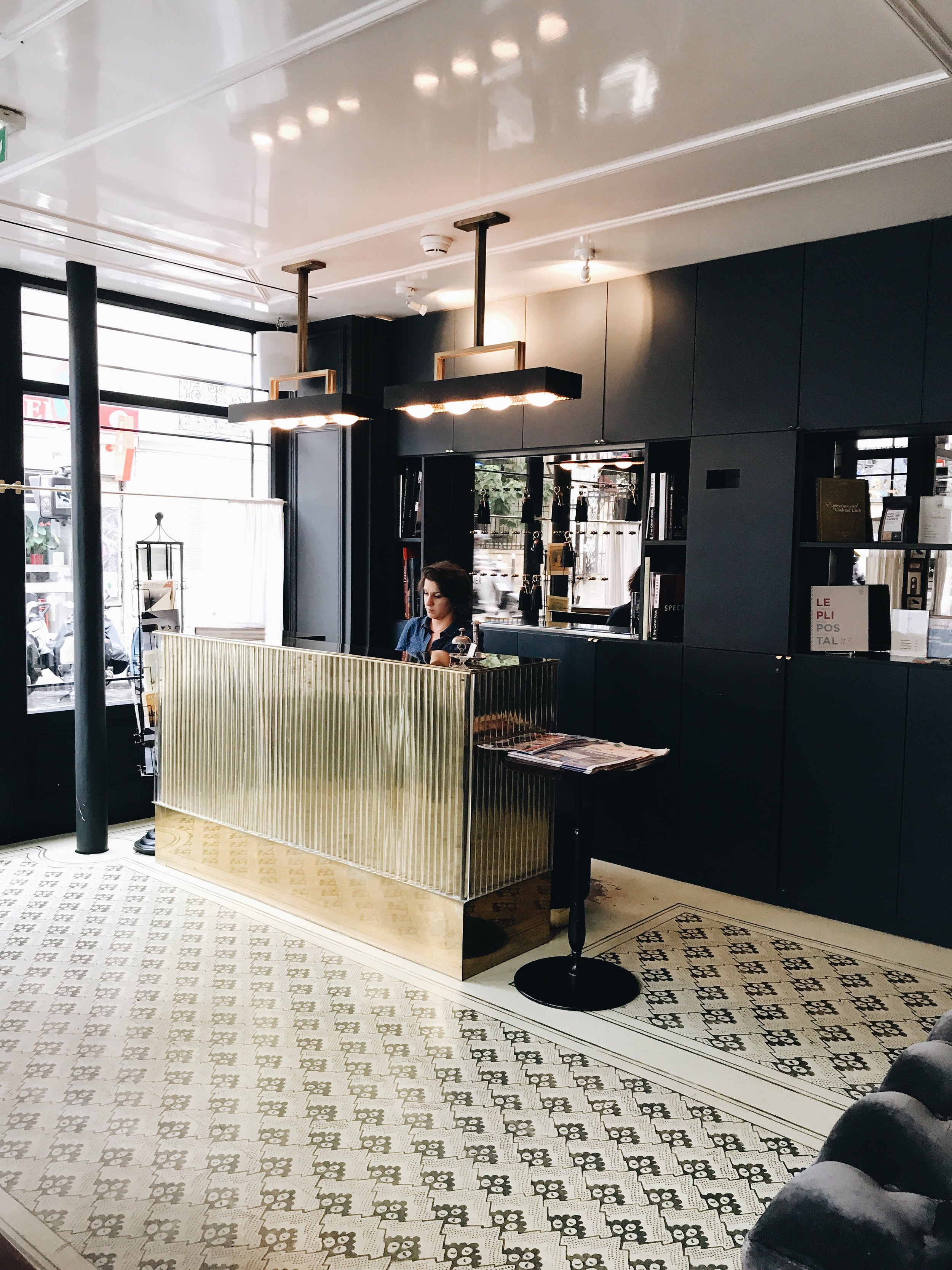 Front Desk at Grand Pigalle Hotel, Paris