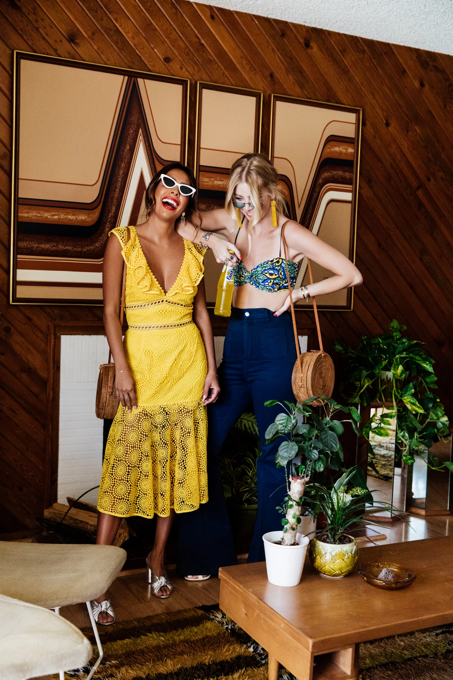 Everyday Pursuits in yellow Saylor dress and Minimal Major in Zara Crop top
