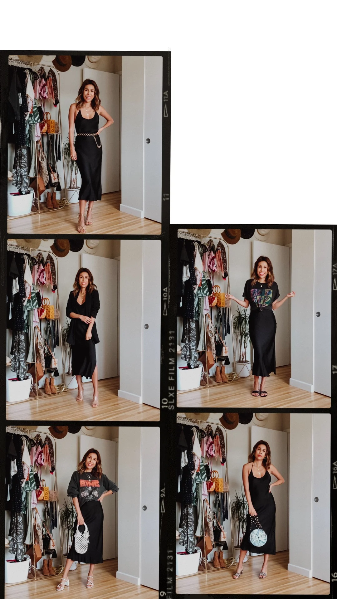 Outfit Video: 5 Ways to Style a Black Slip Dress