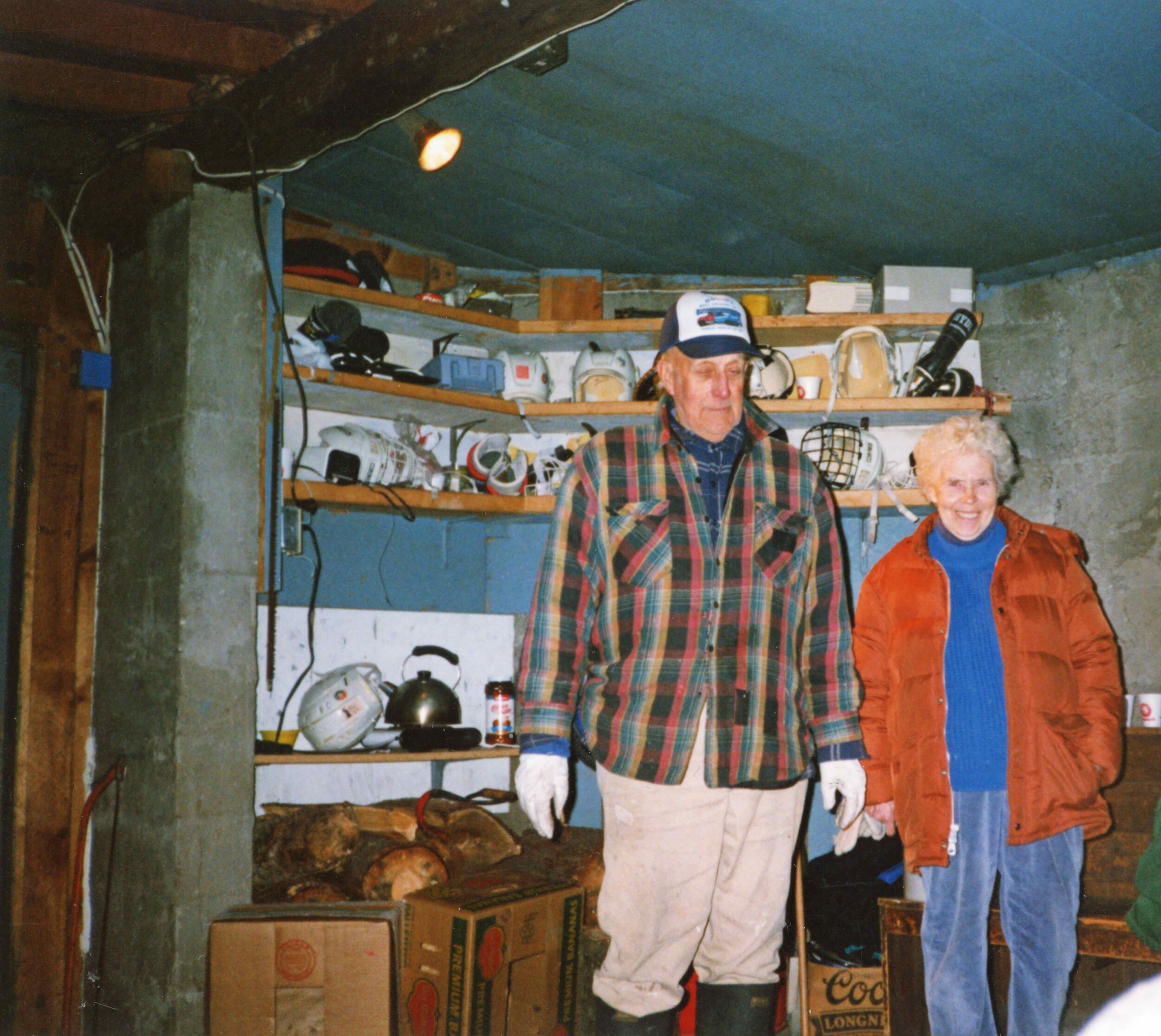 Sanford and Mabel in the  shelter_ChebeagueHistoricalSociety.jpg