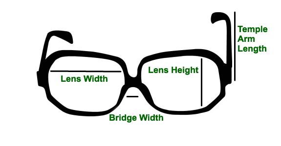 sunglasses bridge width