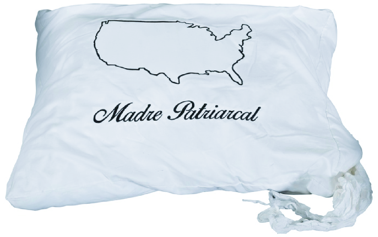 Madre Patriarcal, 2016 / Almohada bordada rellena de papel higiénico / Medidas Variables