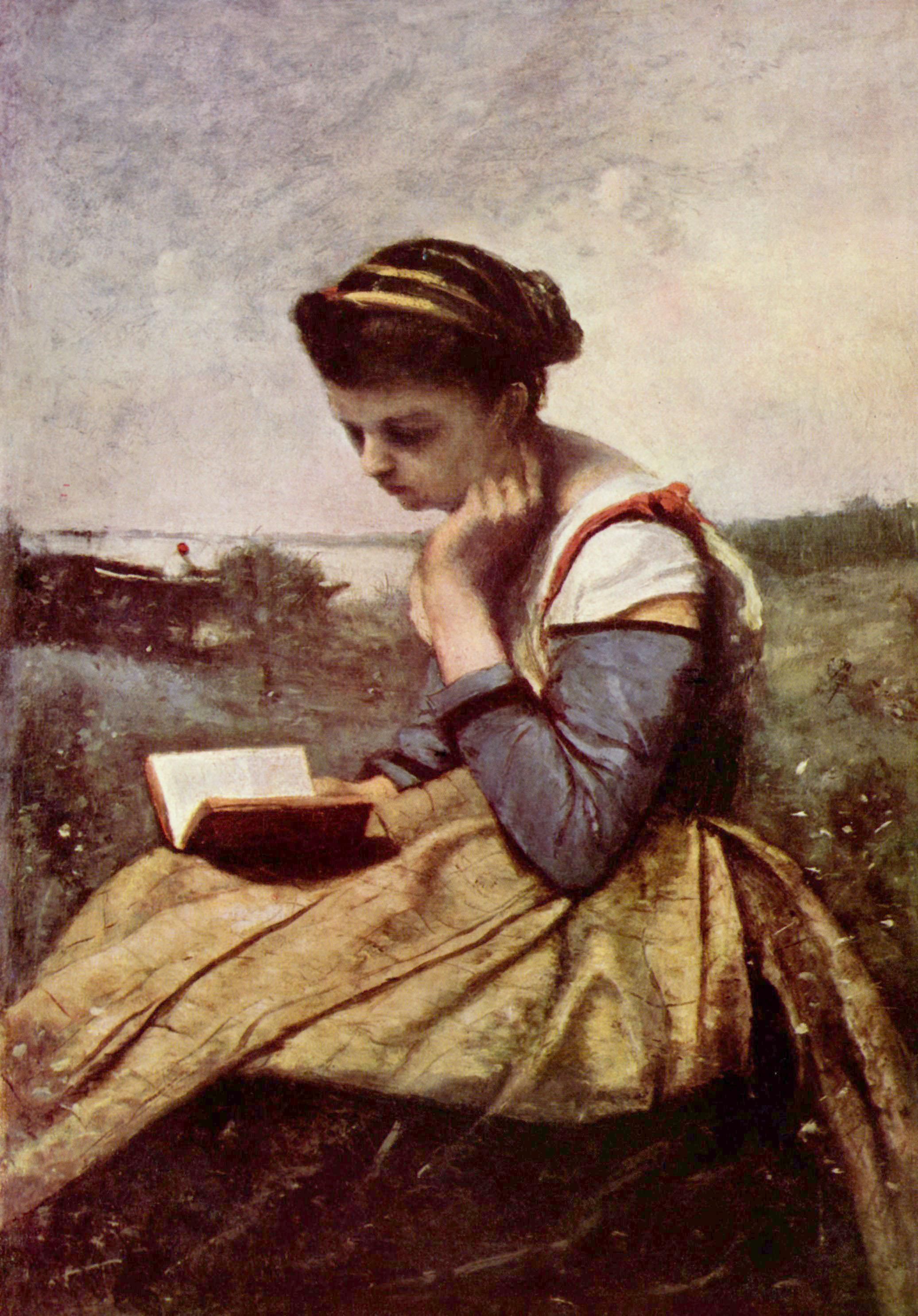 woman reading in a landscape by jean baptiste camille corot.jpg