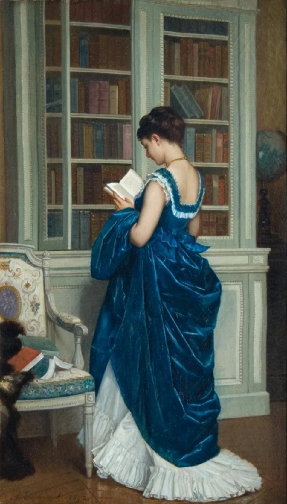 In the Library | 1872 | Auguste Toulmouche | Privately owned