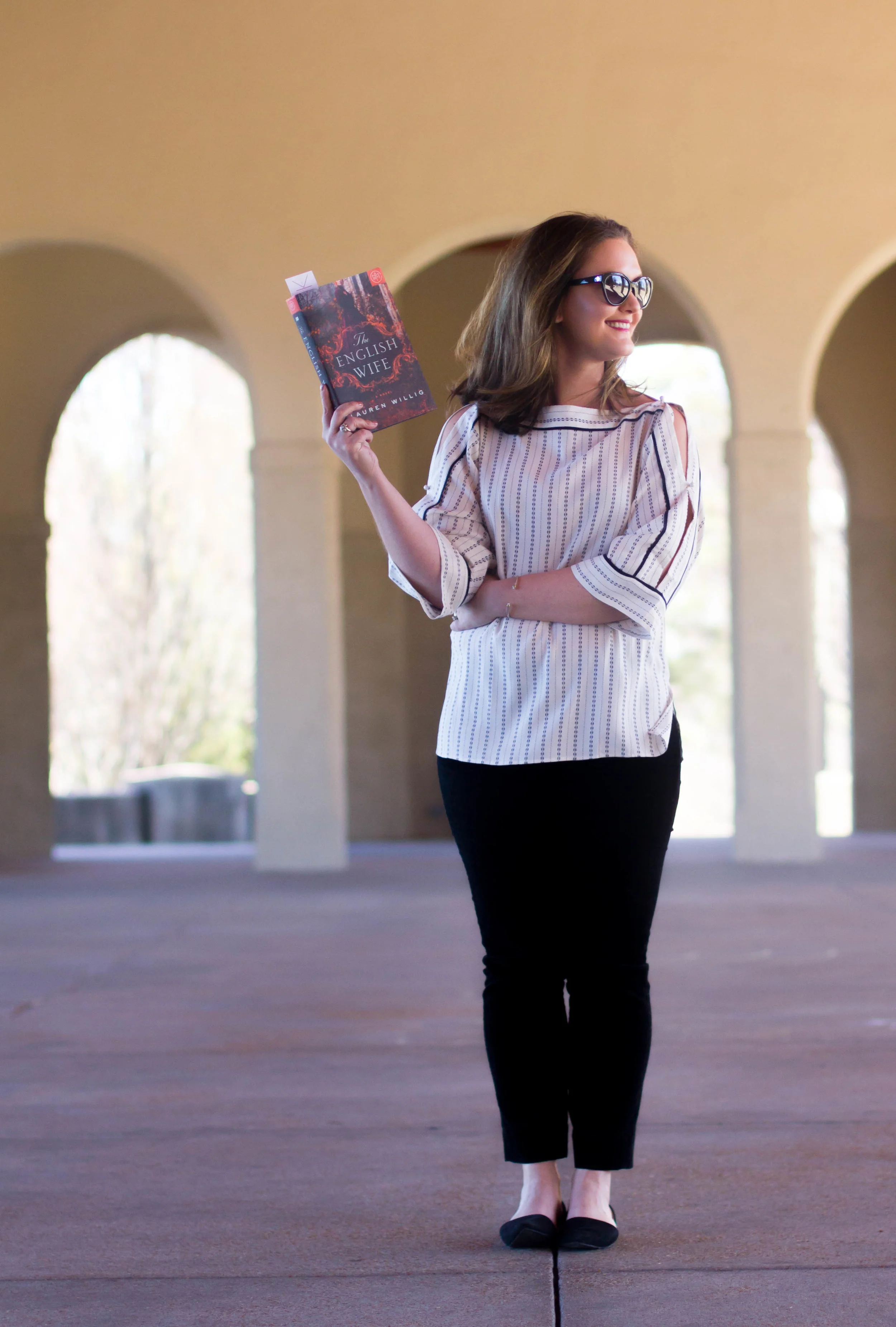 Reading The English Wife by Lauren Willig at the World's Fair Pavilion in St. Louis