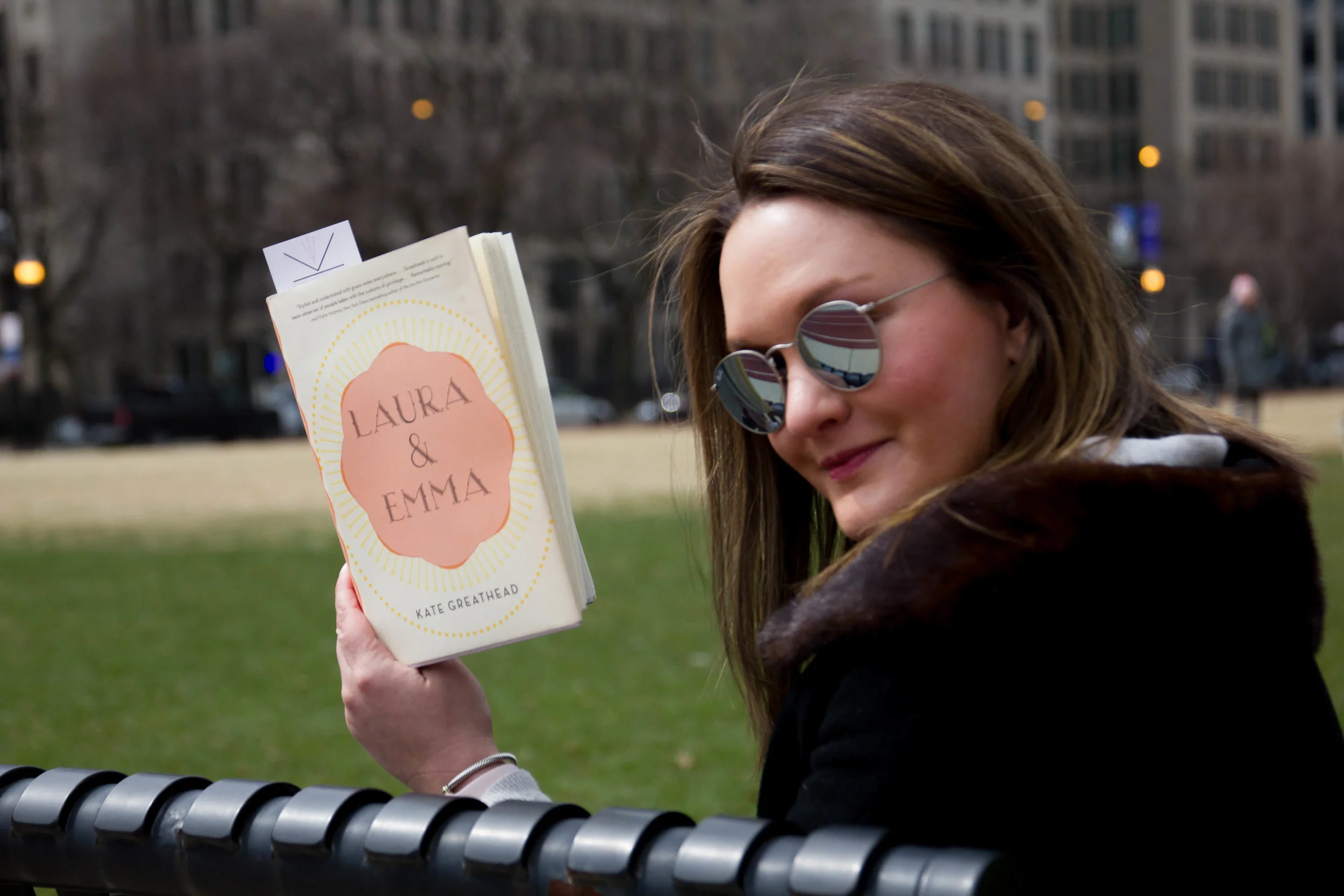 Reading Laura & Emma at a park in Chicago, IL
