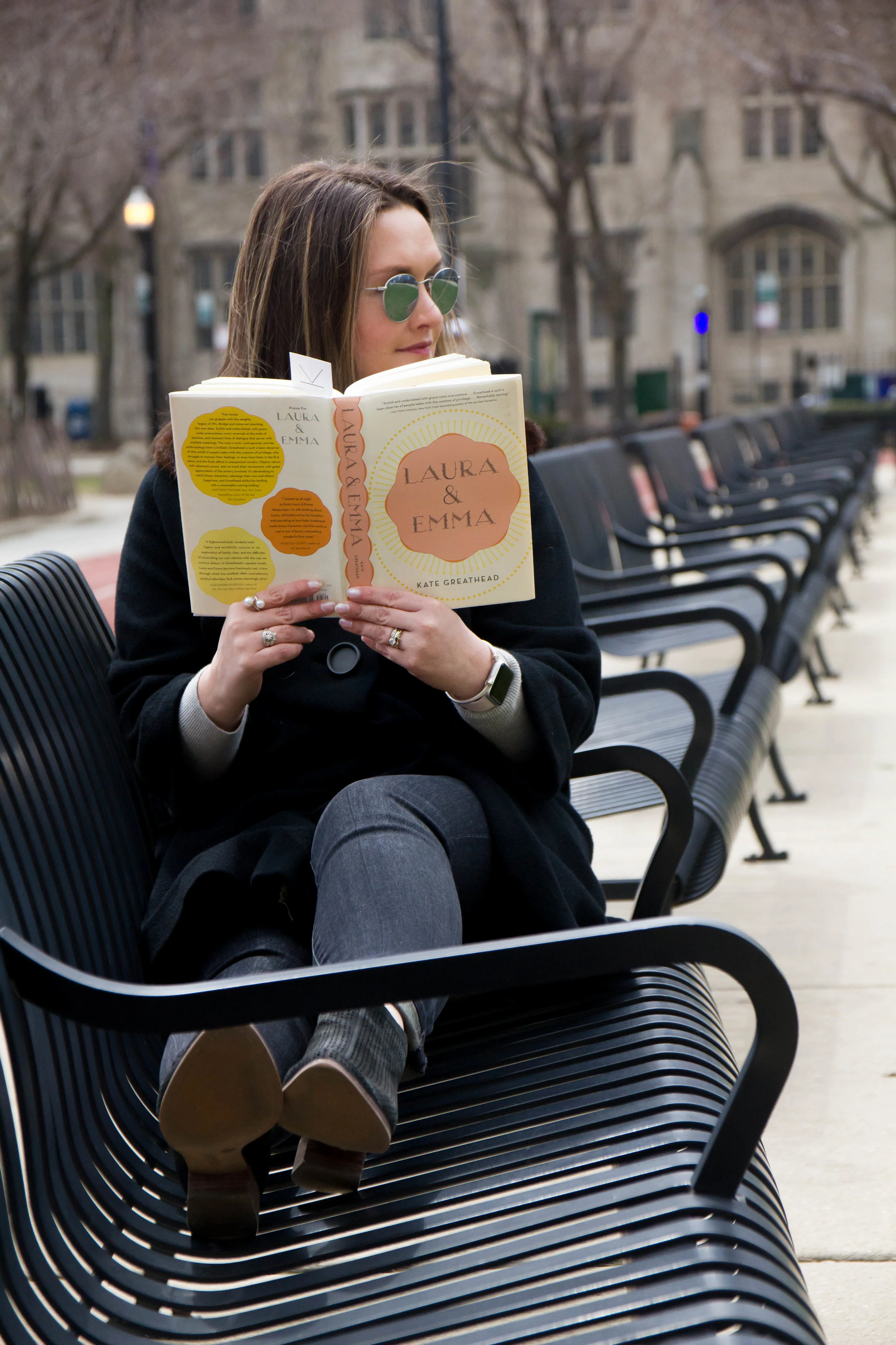 Reading Laura & Emma at a park in Chicago, IL