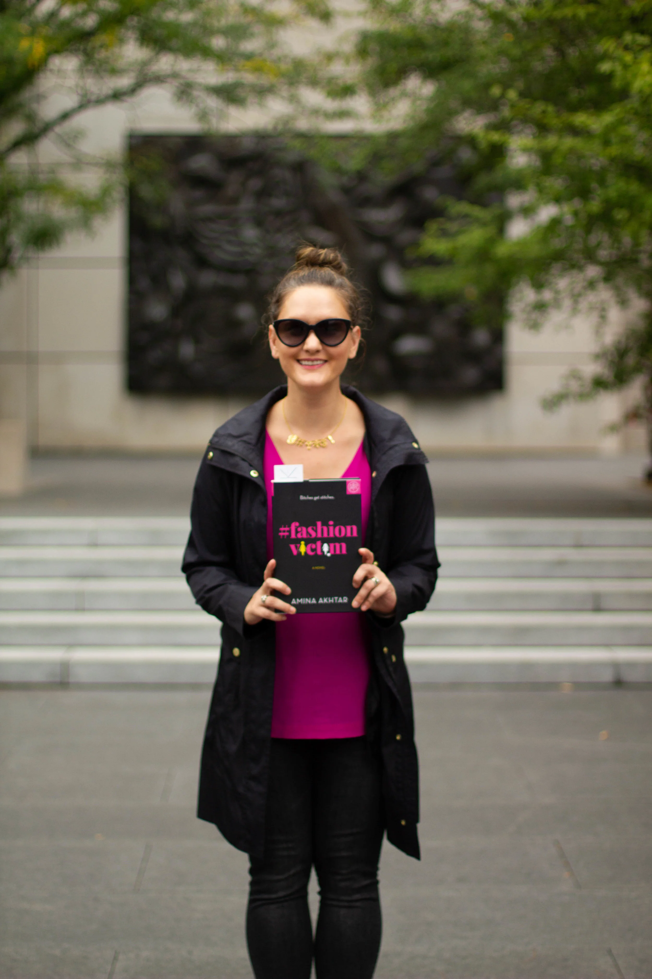 Reading #FashionVictim by Amina Akhtar at City Garden in St. Louis, MO