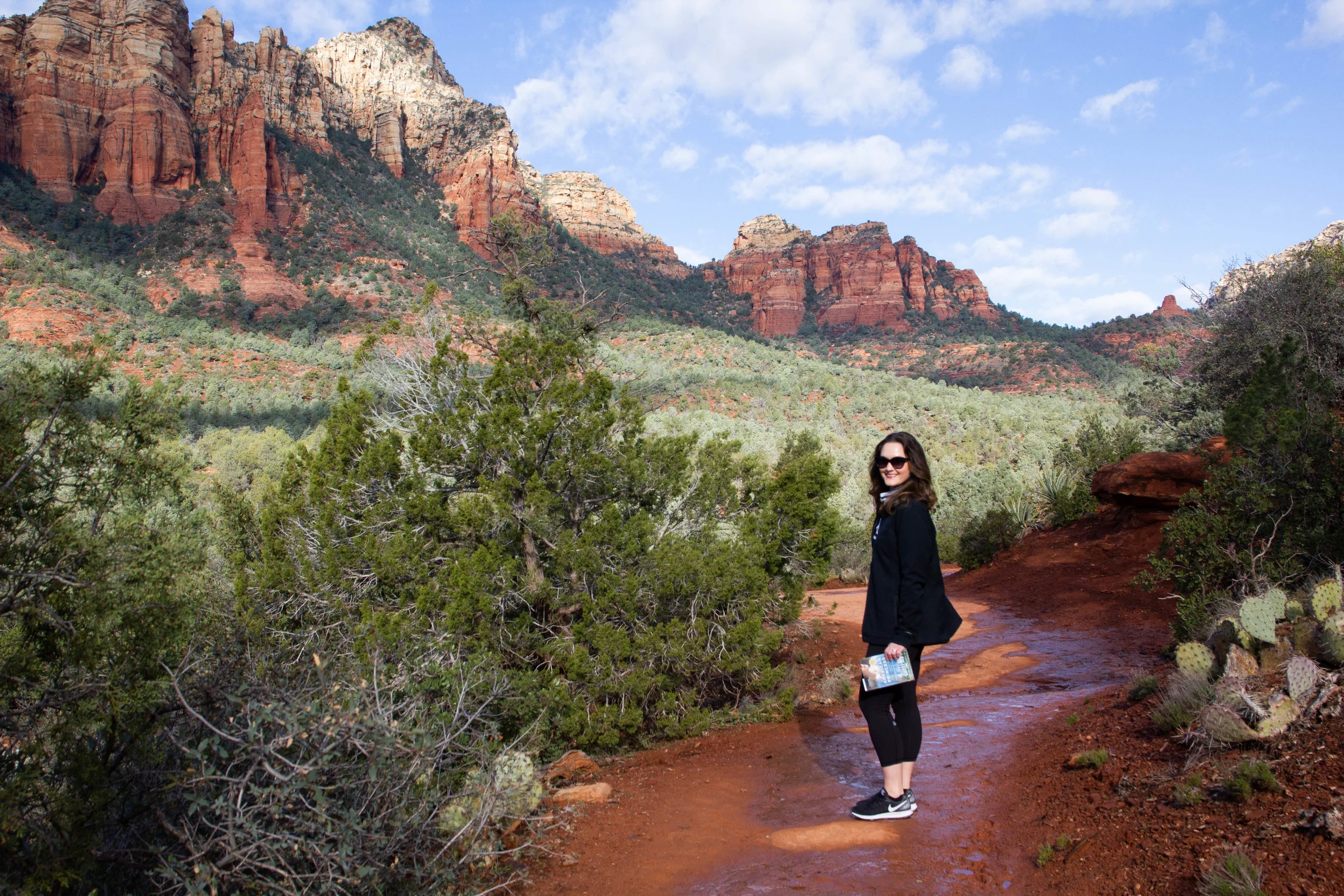 Reading American Princess by Stephanie Marie Thornton on the Soldiers Pass Trail to Seven Sacred Pools in Sedona, AZ