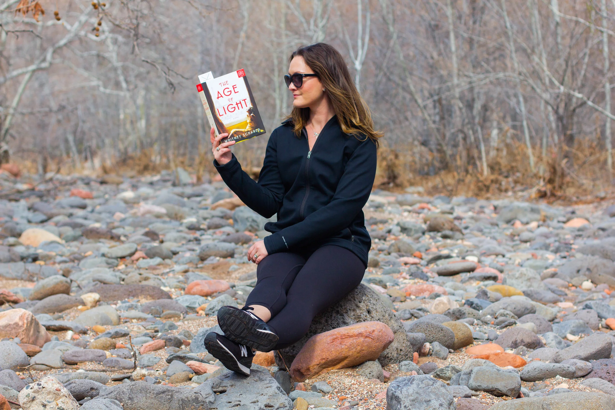 Reading The Age of Light by Whitney Scharer in Sedona, AZ