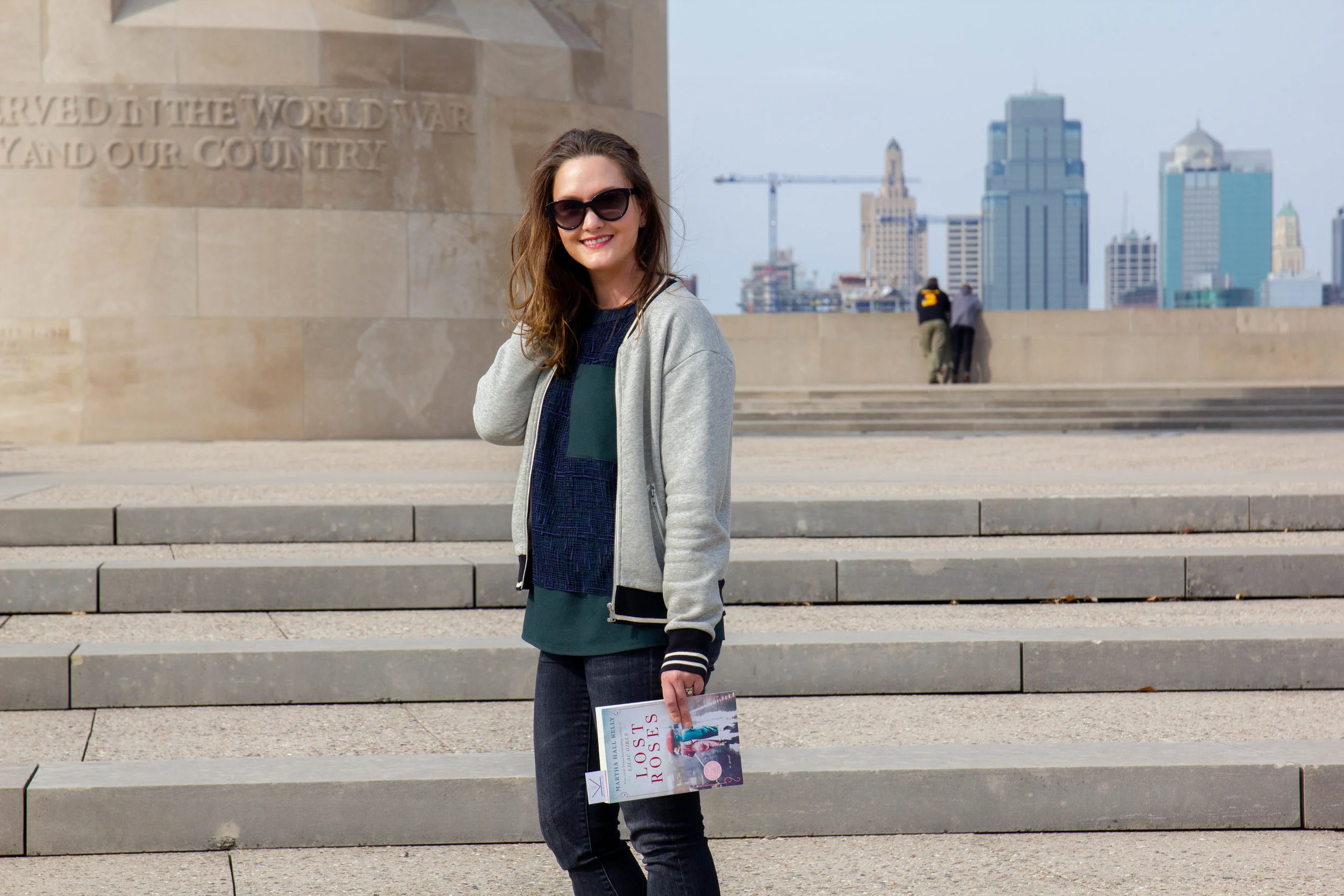 Reading Lost Roses by Martha Hall Kelly at the National WWI Museum and Memorial in Kansas City, MO