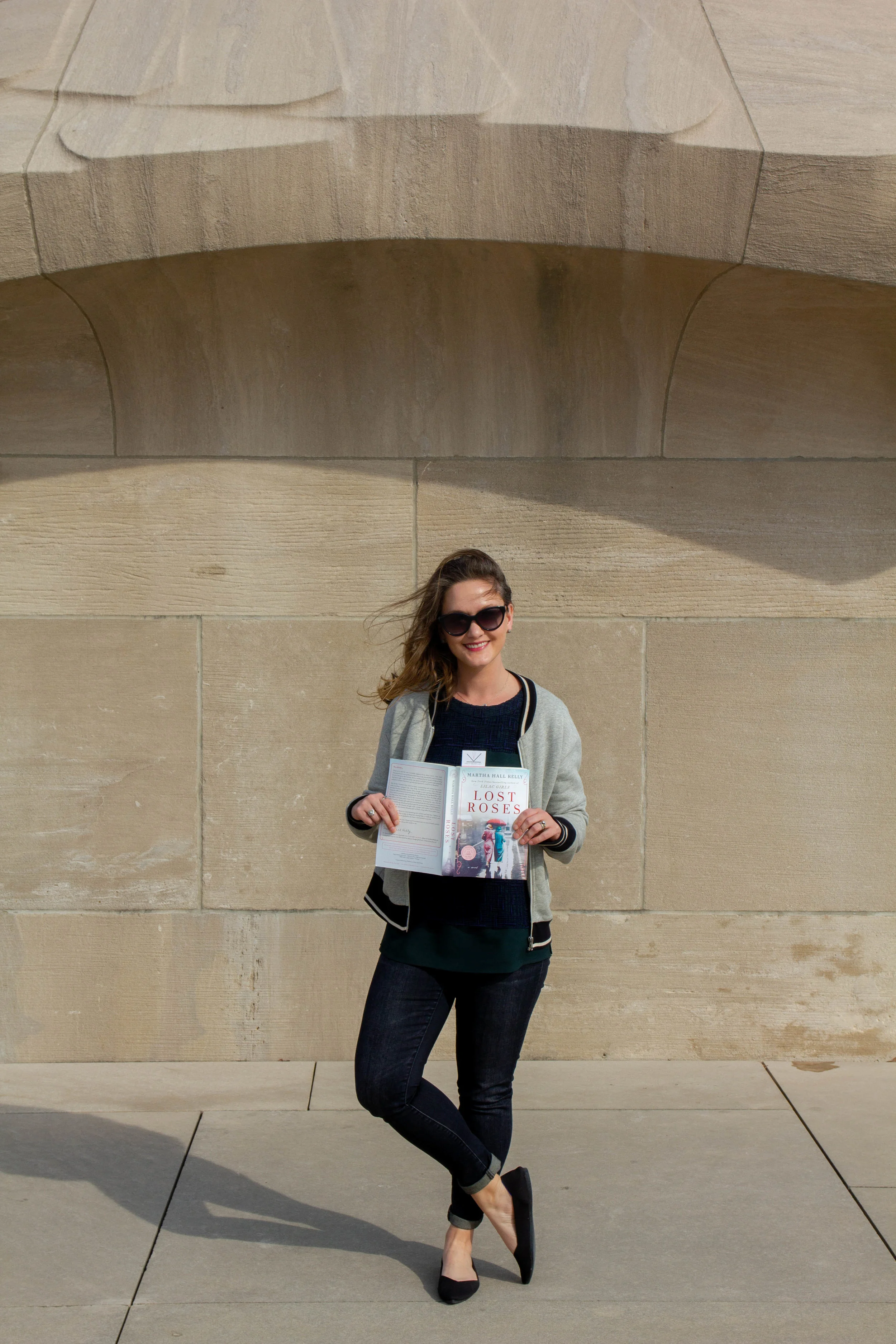 Reading Lost Roses by Martha Hall Kelly at the National WWI Museum and Memorial in Kansas City, MO