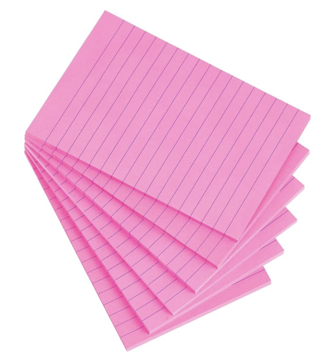pink notepad