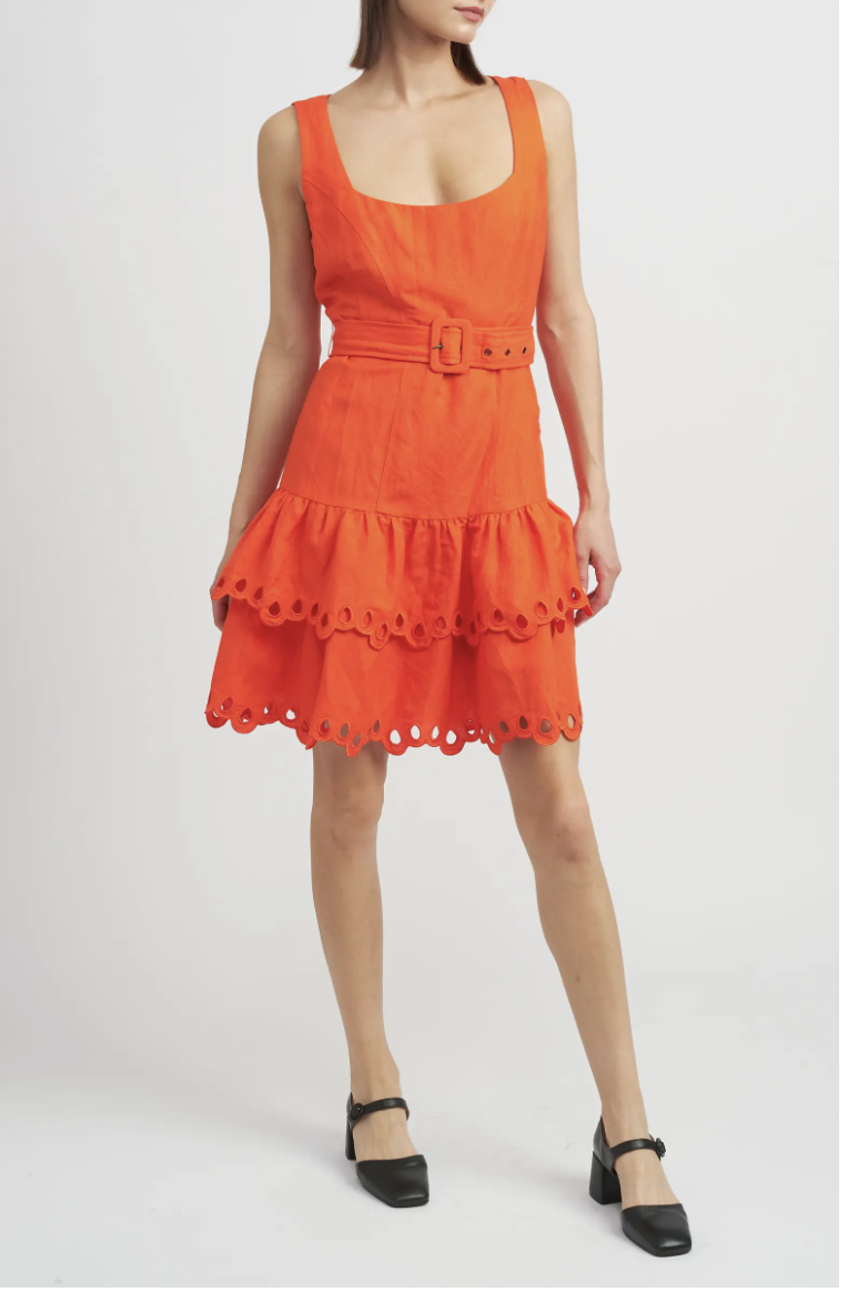 The Match by Sarah Adams orange dress