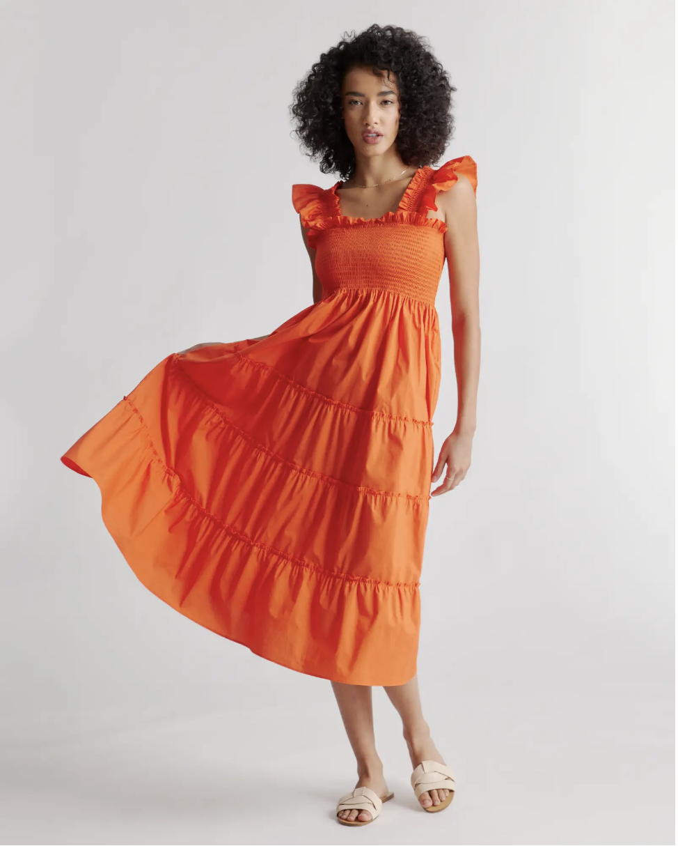 The Match by Sarah Adams orange dress