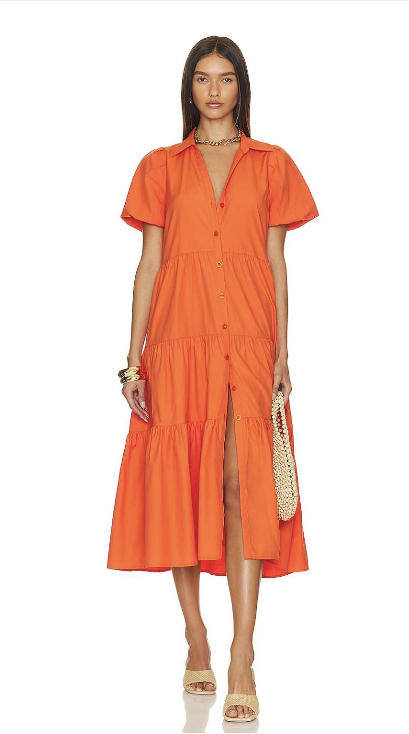 The Match by Sarah Adams orange dress