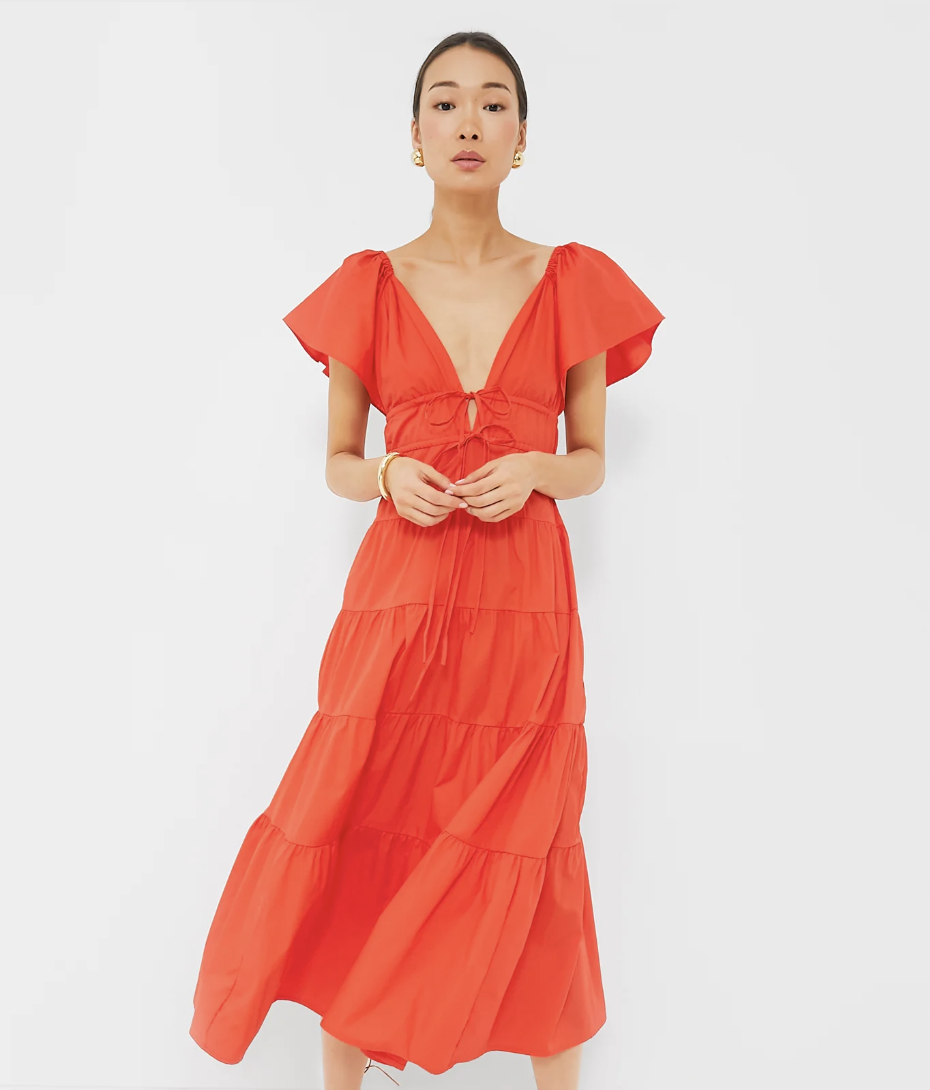 The Match by Sarah Adams orange dress