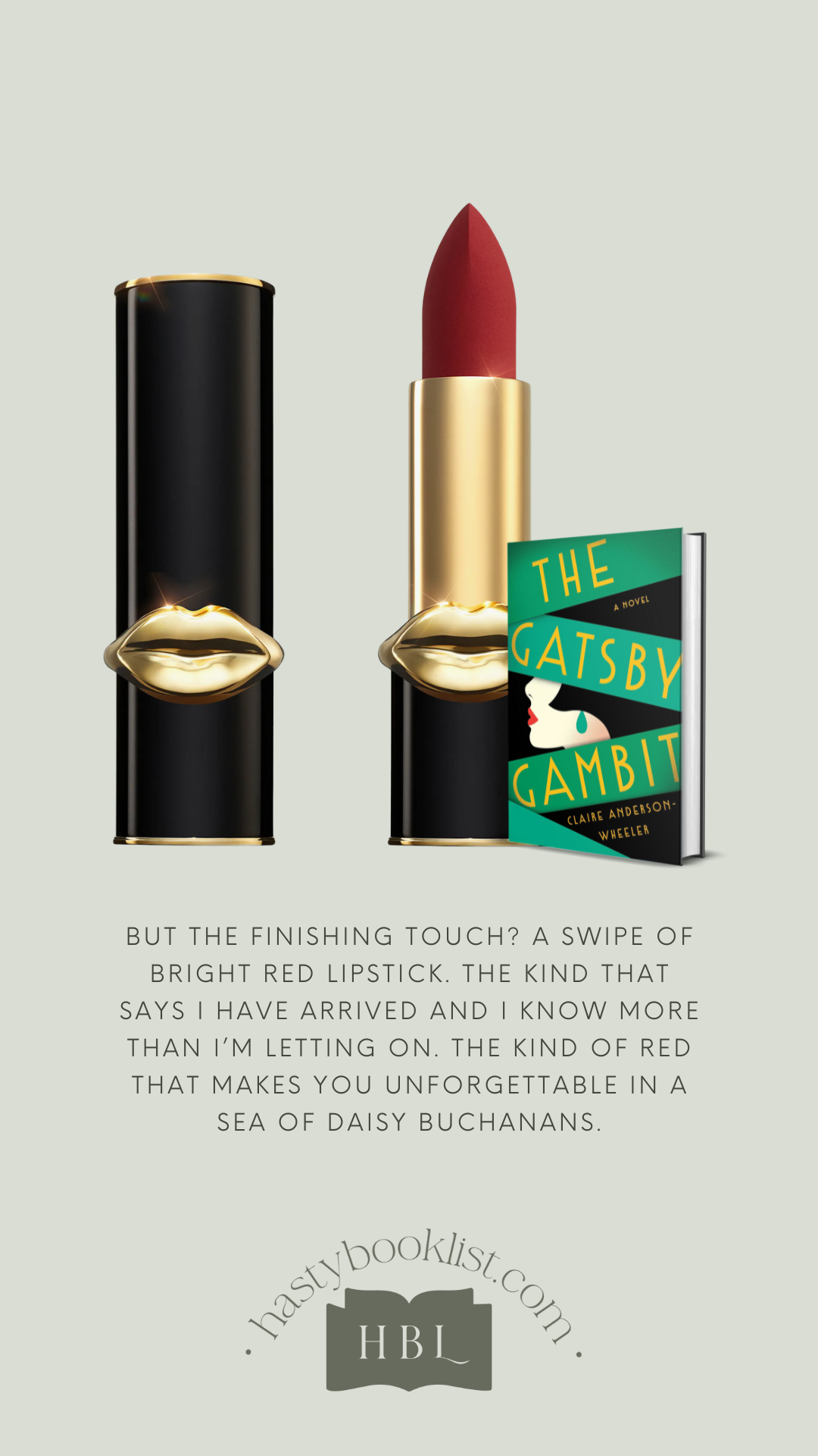 bright red lipstick