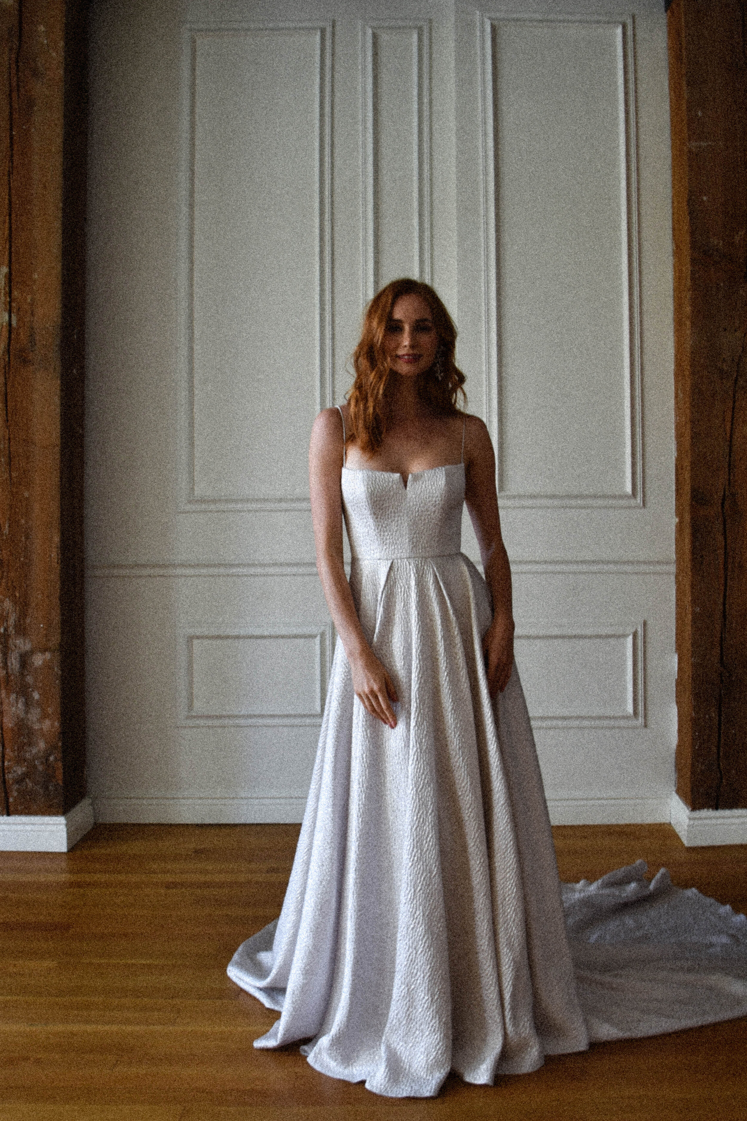Arya silver wedding dress with straight neckline and light full skirt 5.jpg