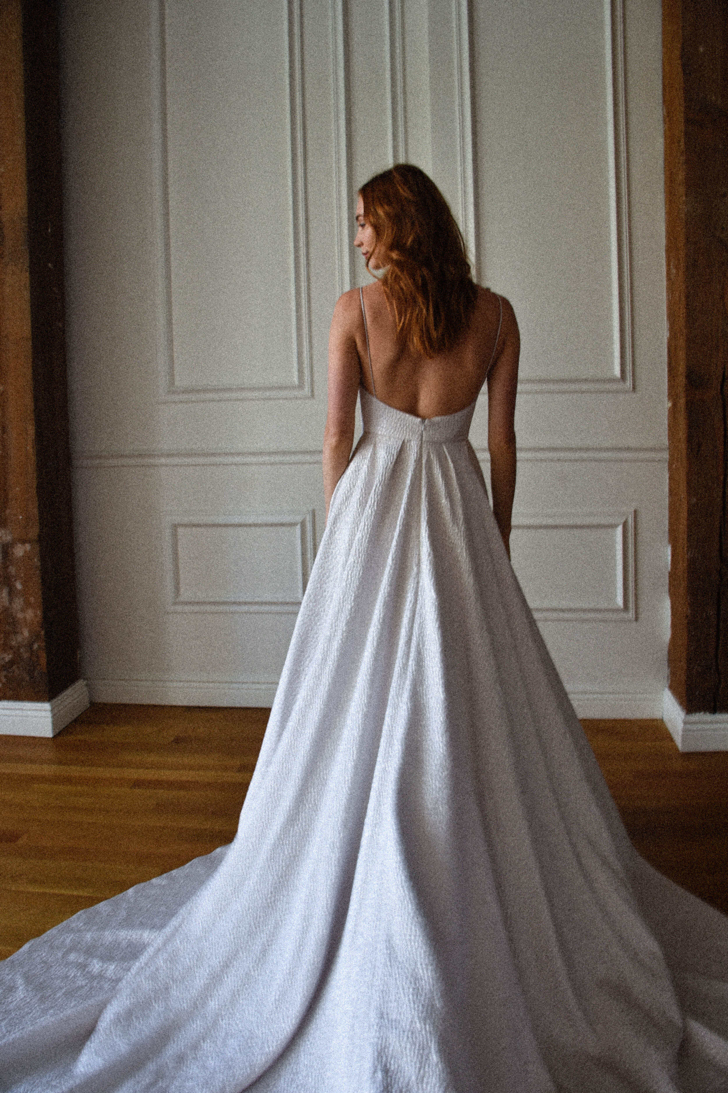 Arya silver wedding dress with straight neckline and light full skirt 8.jpg