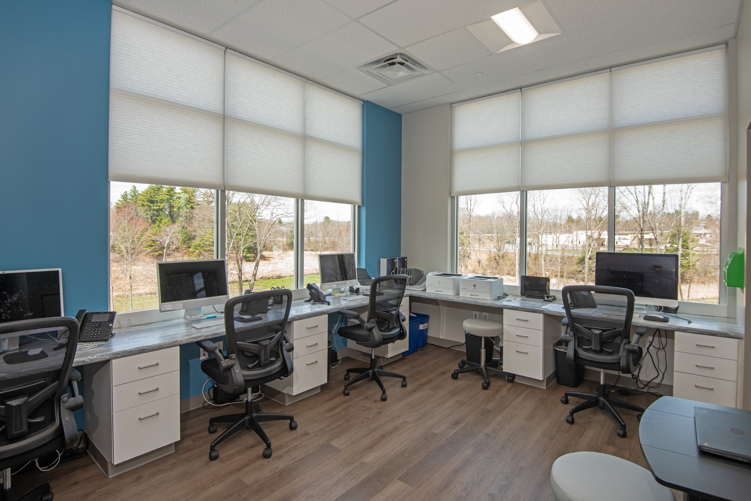 Doctors Office Stations with large windows