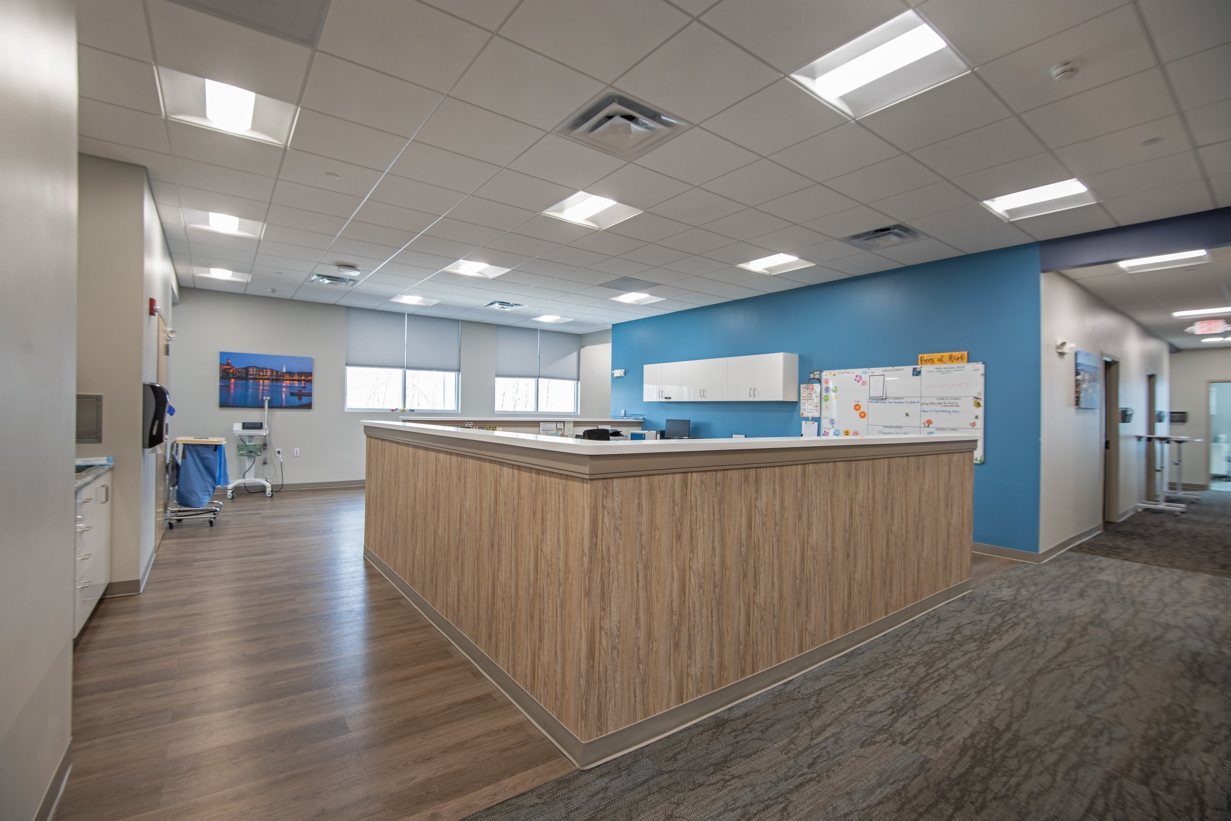nurses station for primary care medical center