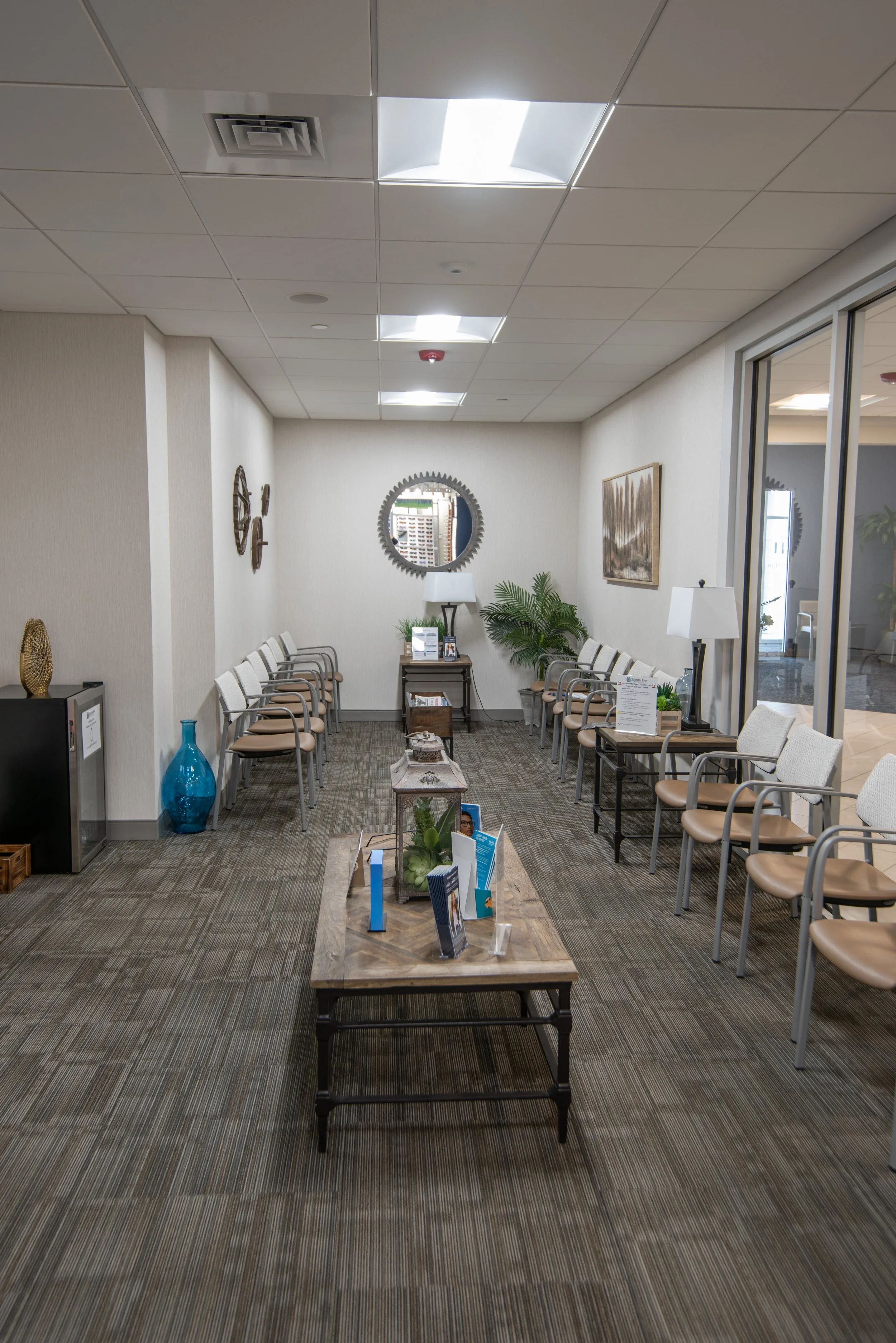 patient waiting area with chairs