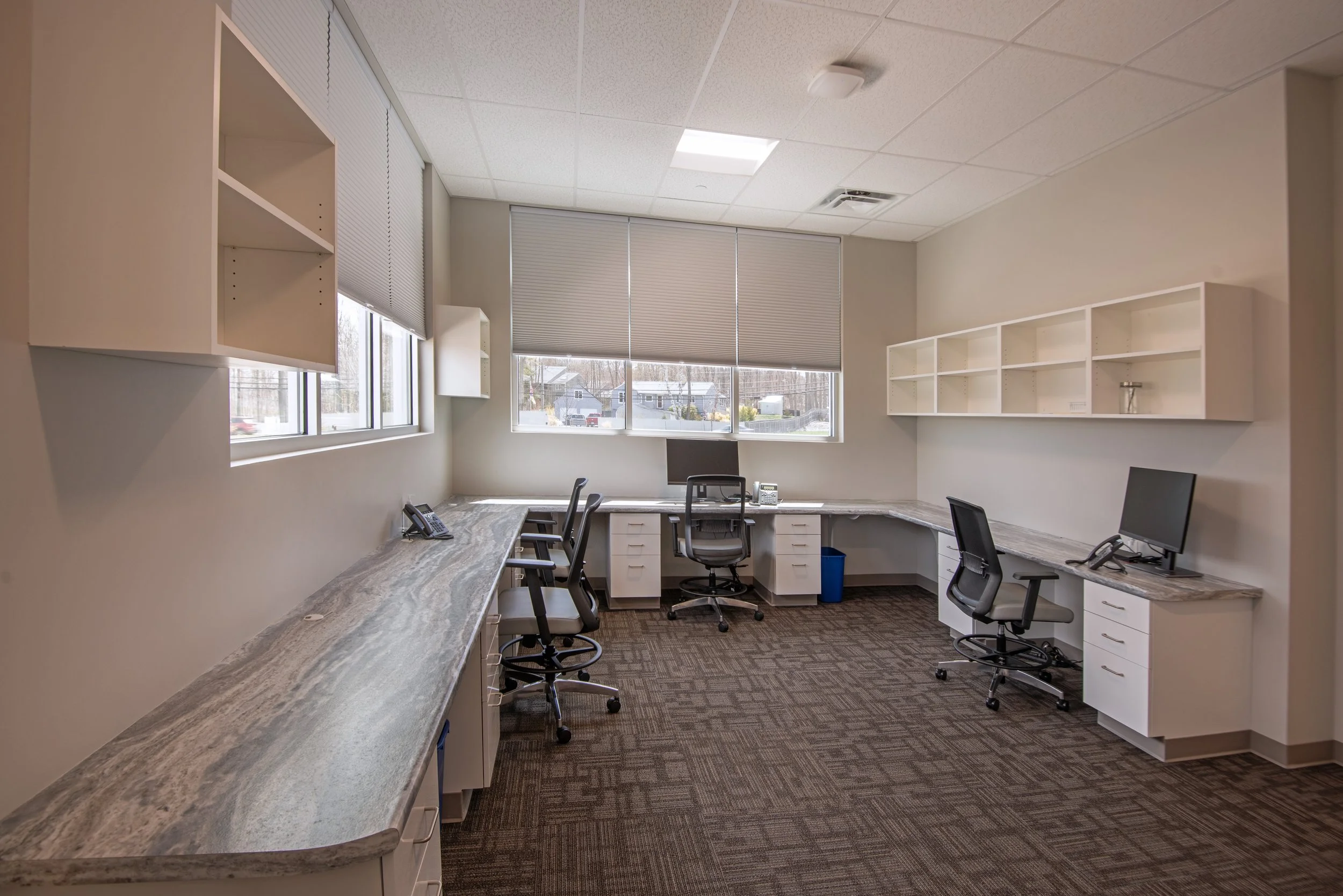multi-station nurses office in primary care center 