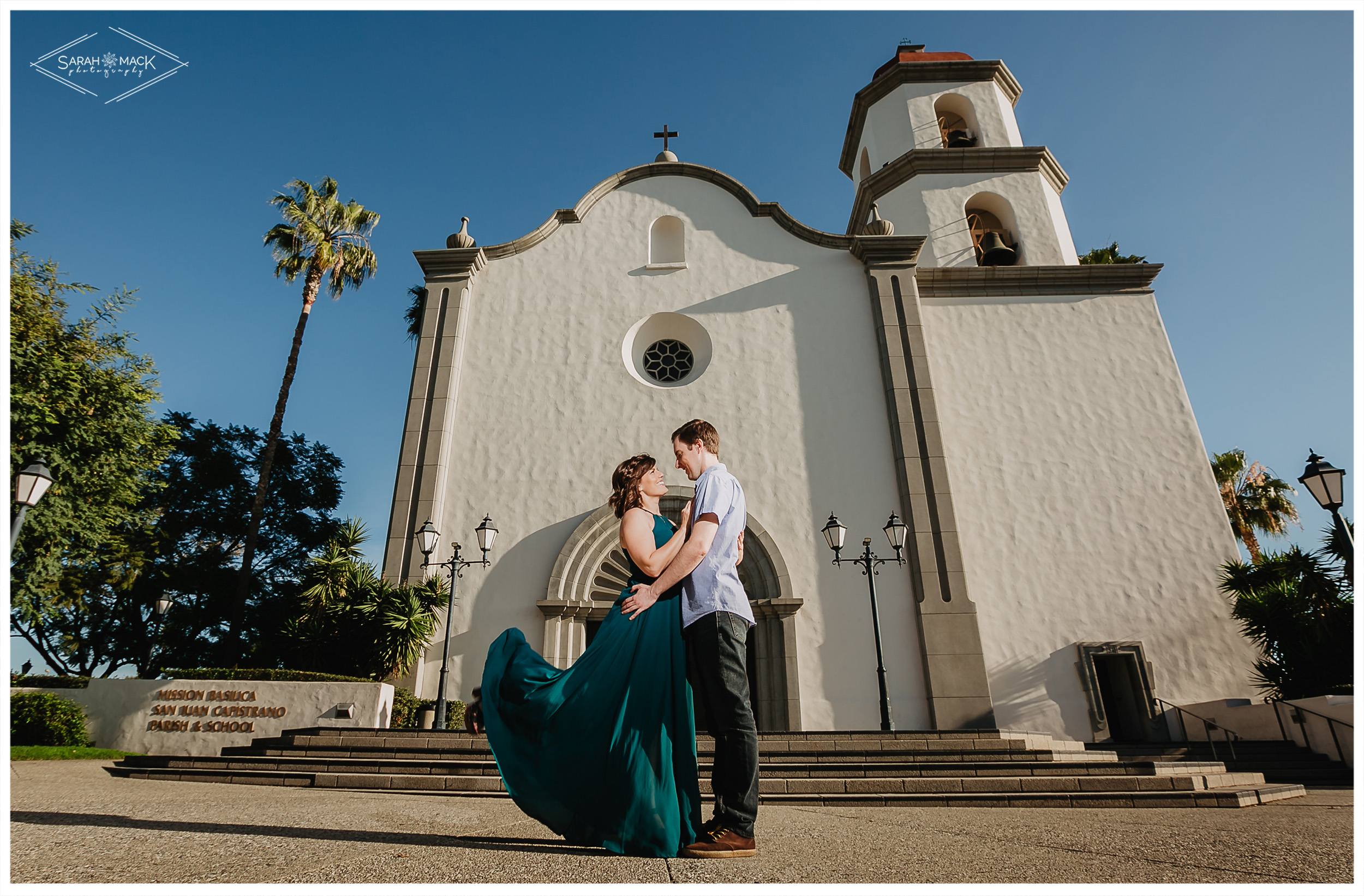 Mission Basilica San Juan Capistrano Engagement Photography