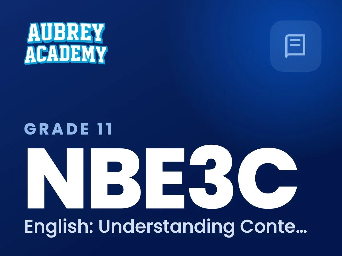 NBE3C English: Understanding Contemporary First Nations, Métis, and Inuit Voices online course, Aubrey Academy